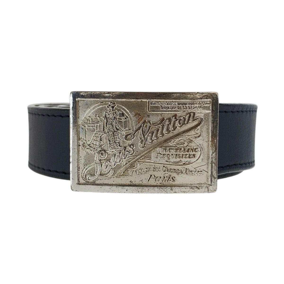 Louis Vuitton Louis Vuitton Louis Vuitton Sangle Jeans Leather Metal Belt Leather Belt M6812 DUTY FREE for USA Size ONE SIZE - 1 Thumbnail