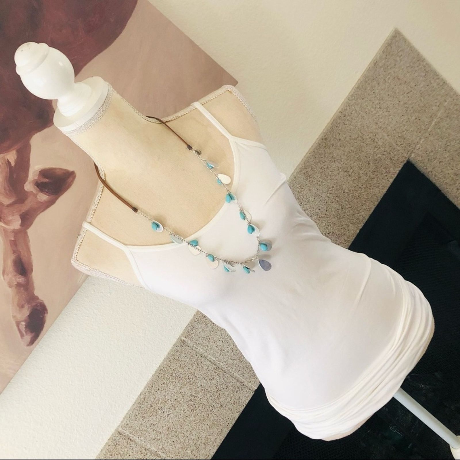Jewelry Plunder teardrop turquoise suede cord adjustable necklace Size ONE SIZE - 3 Thumbnail