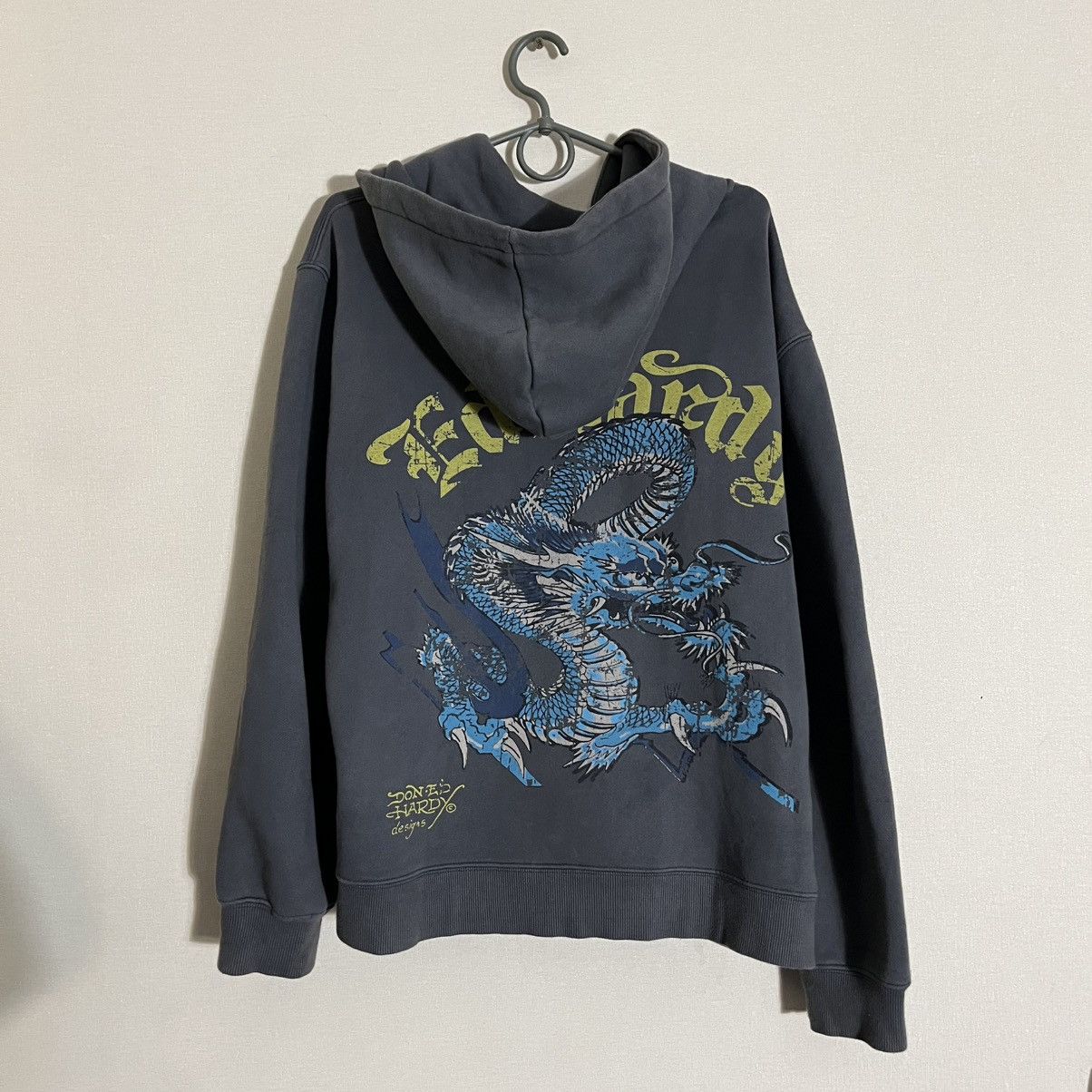 Ed Hardy Vintage Ed Hardy Scull Full Zip Hoodie Y2K Size US L / EU 52-54 / 3 - 9 Thumbnail