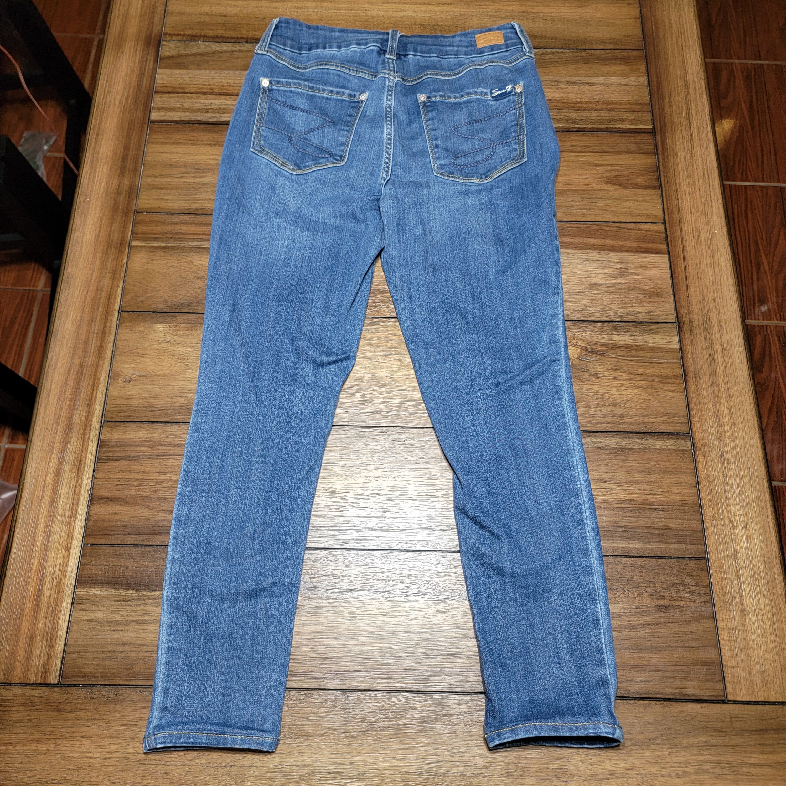 Seven 7 Seven7 Tummyless High Rise Skinny Denim Jeans - Size 6 Size 28" / US 6 / IT 42 - 3 Thumbnail