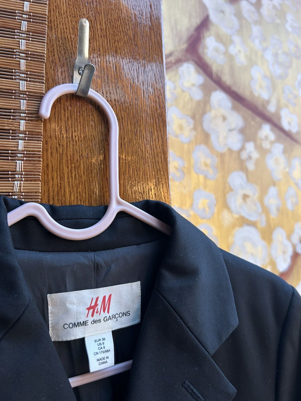 Comme des Garcons × H&M × Vintage Vintage H&M x Comme des Garcons Black Wool Blazer Jacket Size M / US 6-8 / IT 42-44 - 5 Thumbnail
