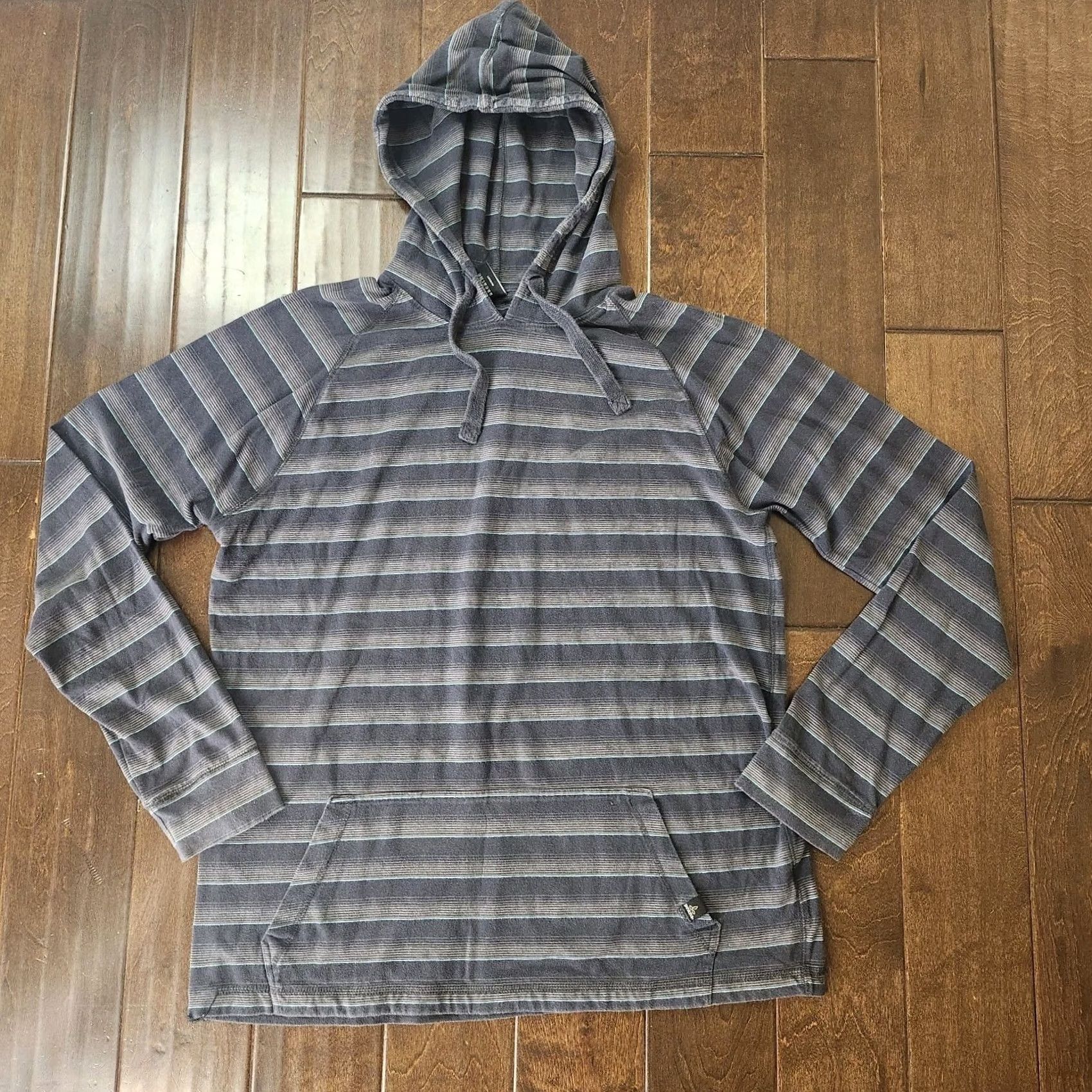 Bravado Breathe Brava Mens XL Striped Pullover Hoodie Lightweight Surf Skate Colorful Multicolor Cotton Spandex Drawstring Shirt Mens XL Hoodie Size US XL / EU 56 / 4 - 3 Thumbnail