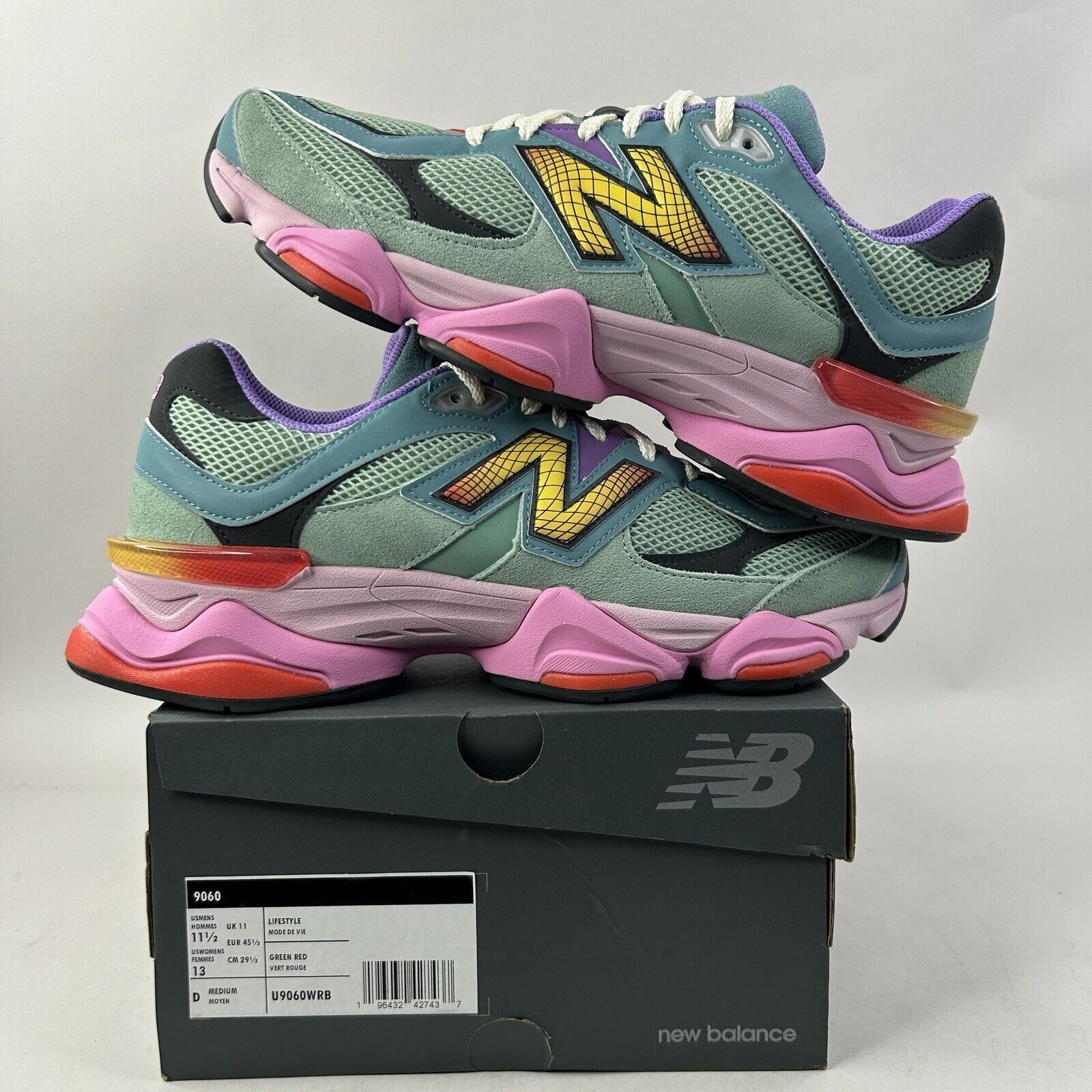 New Balance New Balance 9060 “Warped Multi-Color” 2024 Size US 11.5 / EU 44-45 - 1 Thumbnail