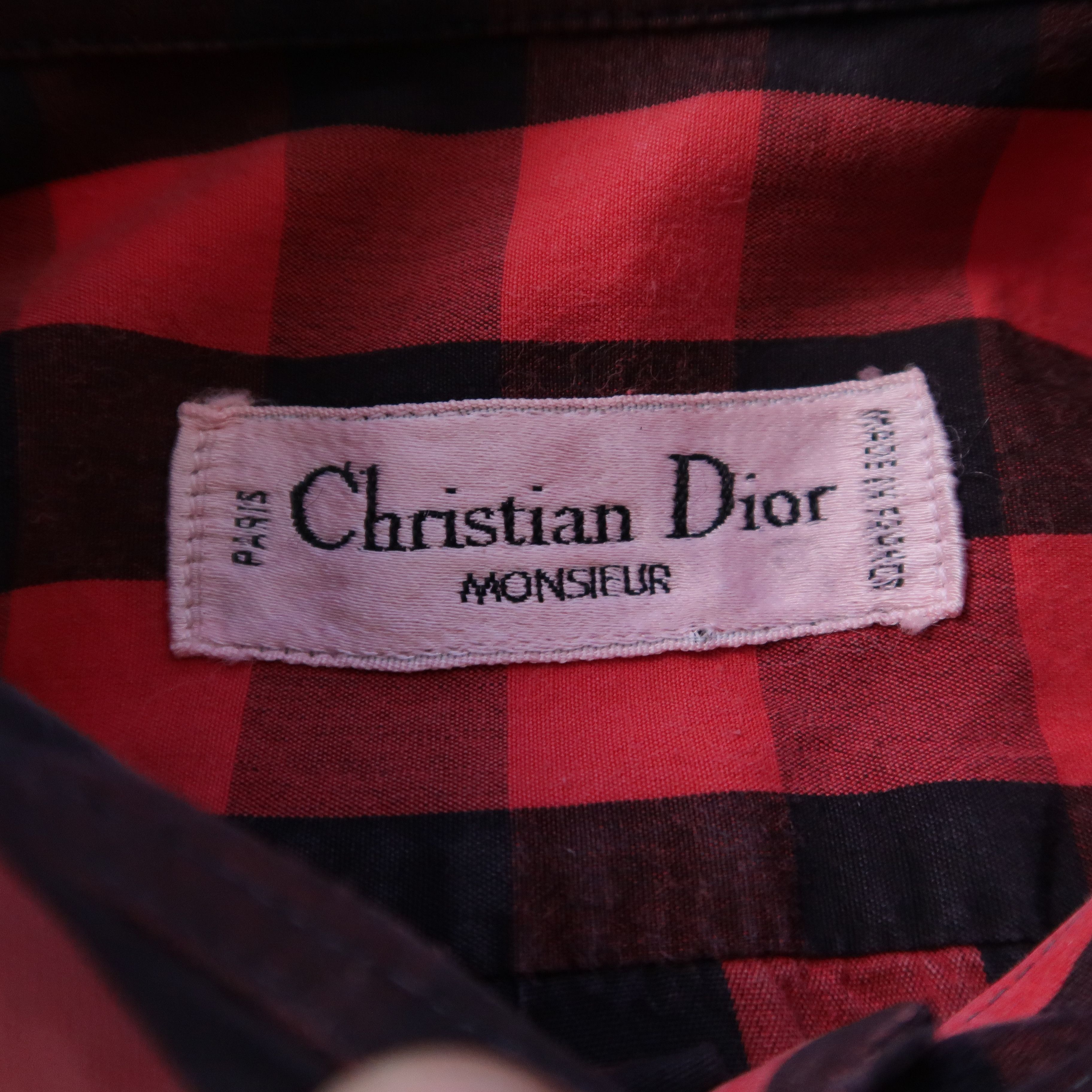 Christian Dior Monsieur Vintage 90s Christian Dior Psychedelic Plaid Boxy Shirt Size US M / EU 48-50 / 2 - 4 Thumbnail