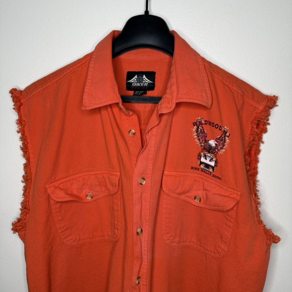 Harley Davidson Biker Design Wildwood NJ Bike Rally 2004 Distressed Vest Size US M / EU 48-50 / 2 - 5 Thumbnail