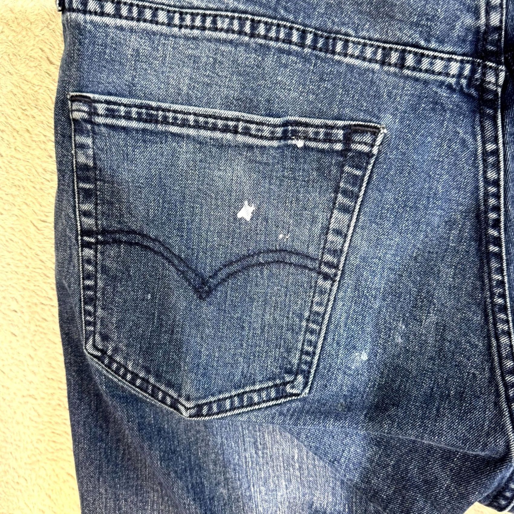 Levi's Levi's 559 Jeans Mens 36x34 Blue Denim Relaxed Straight Mid Rise Stretch Zip Fly Size US 36 / EU 52 - 3 Thumbnail