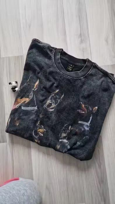 Japanese Brand Oversize Distressed Doberman Dog Tee Size US L / EU 52-54 / 3 - 6 Thumbnail