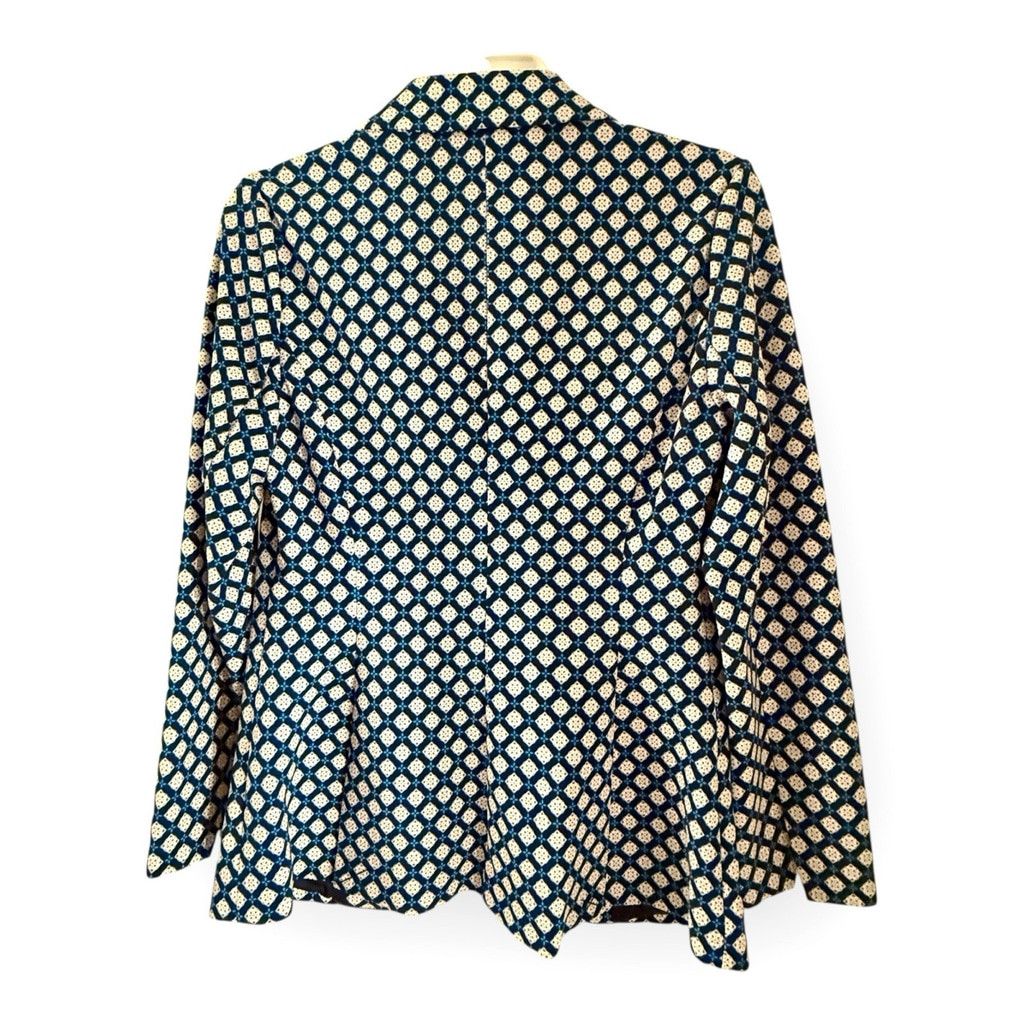 Oscar De La Renta Oscar de la Renta D² Blue/Black Geometric Jacket Size Xs | D Size XS / US 0-2 / IT 36-38 - 5 Thumbnail