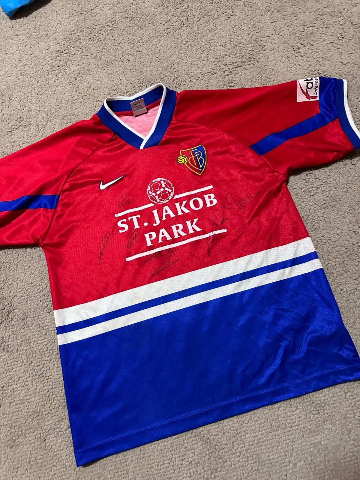 Nike #10 RYTCHKOV FC Basel 1998/99 Football Shirt Soccer Jersey Size US XL / EU 56 / 4 - 2 Thumbnail