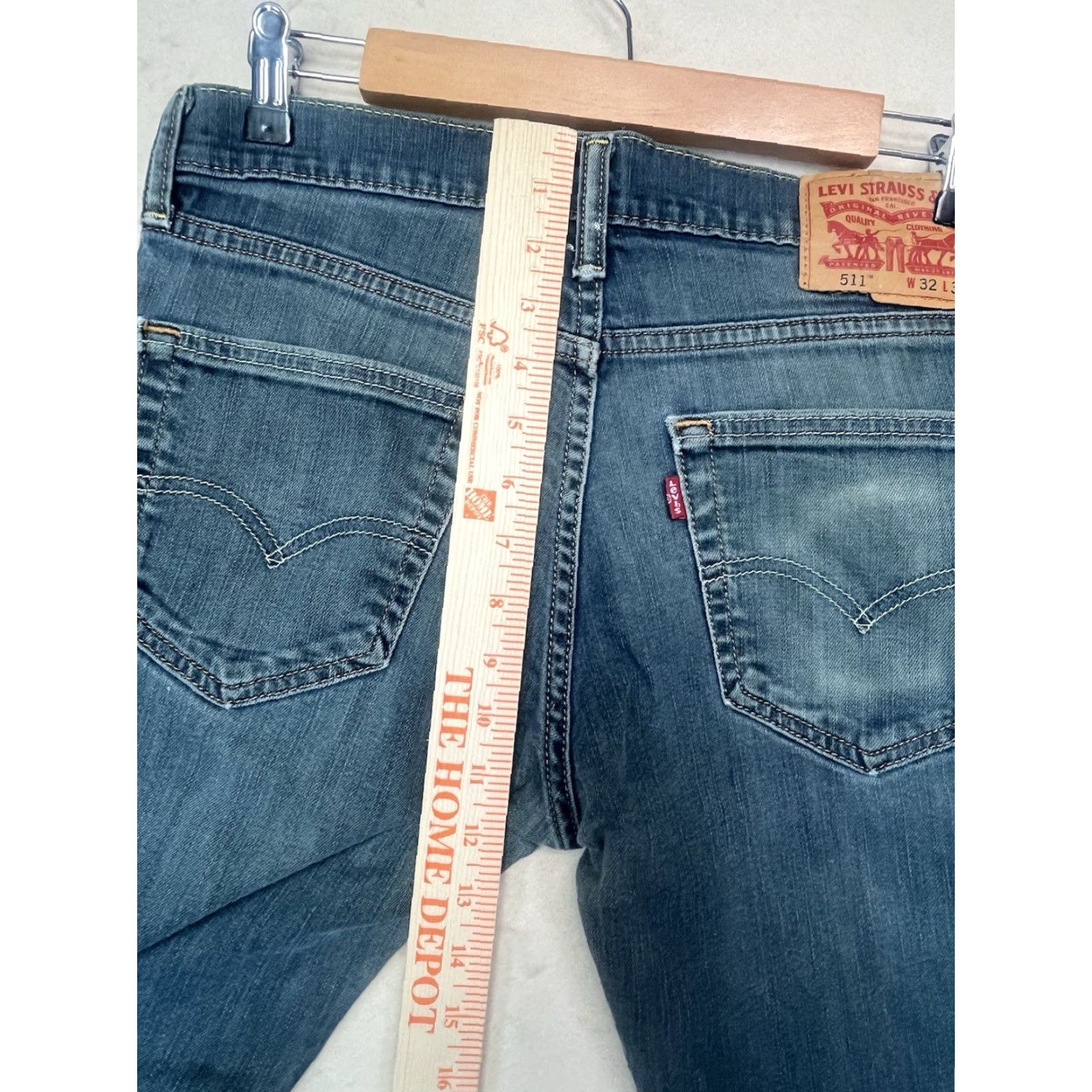 Levi's Levi's Jeans 511 Slim Skinny 32 Men Blue Cotton Stretch Denim 5-Pocket Inseam 28 See All Pics Regular Rise High Rise Stretc h Size US 32 / EU 48 - 5 Thumbnail