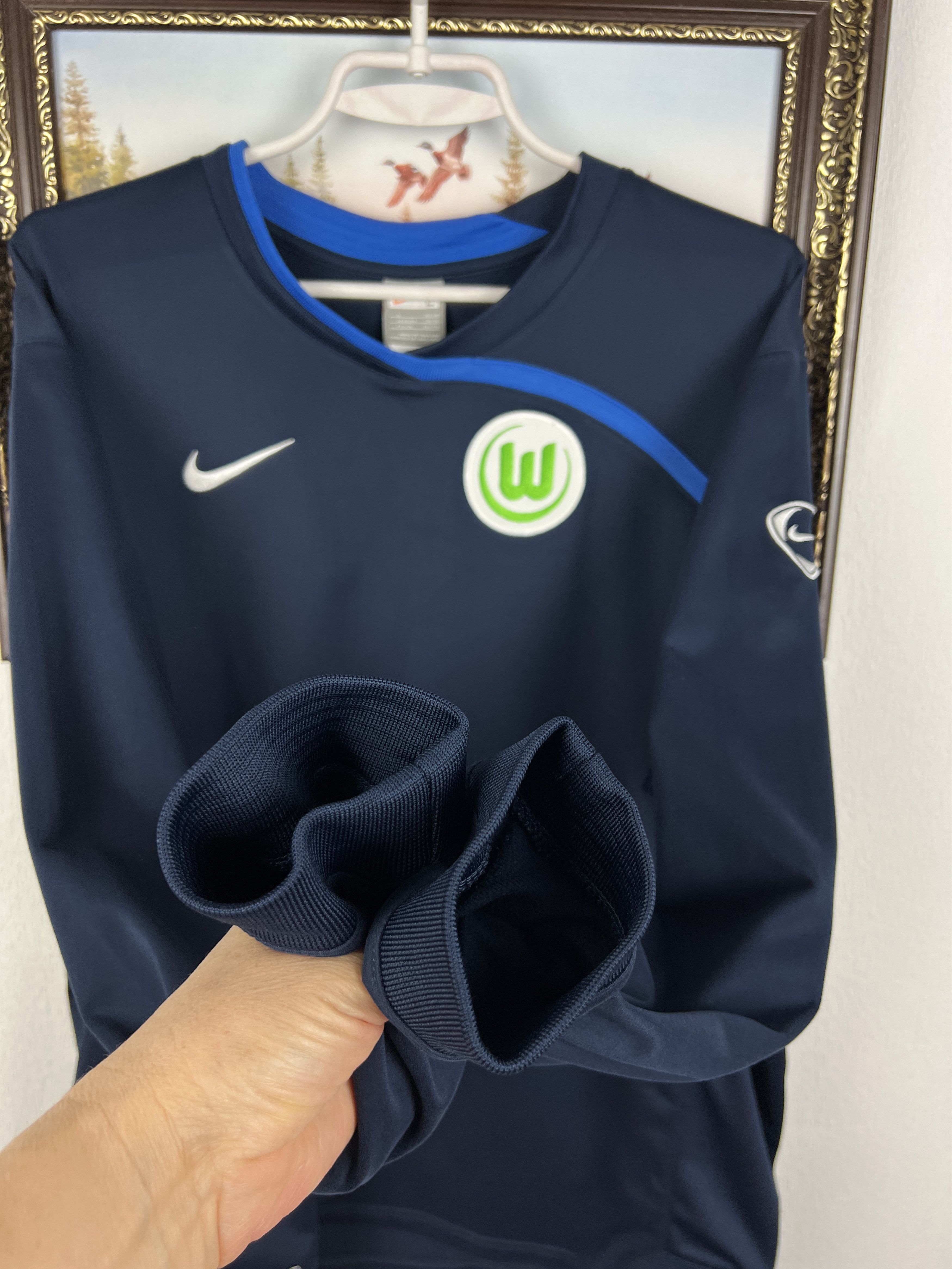 Nike VfL Wolfsburg Football Sweatshirt Jacket Train Track Top Size US L / EU 52-54 / 3 - 6 Thumbnail