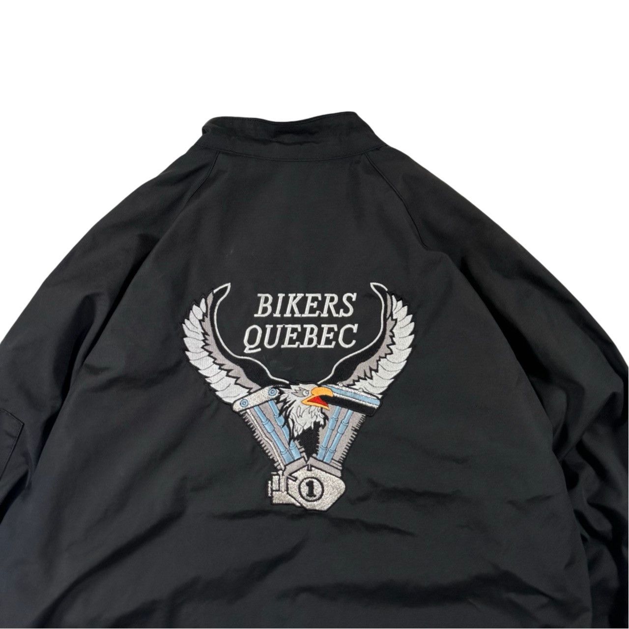 Vintage Vintage 90s Quebec Bikers Heavy Patch ZIp Up Jacket Size US L / EU 52-54 / 3 - 5 Thumbnail