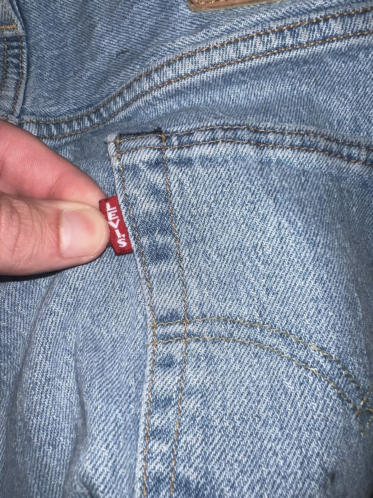 Levi's Vintage Clothing Levi’s 501 Capital E Leather Back Tag🔥 Size US 30 / EU 46 - 2 Thumbnail