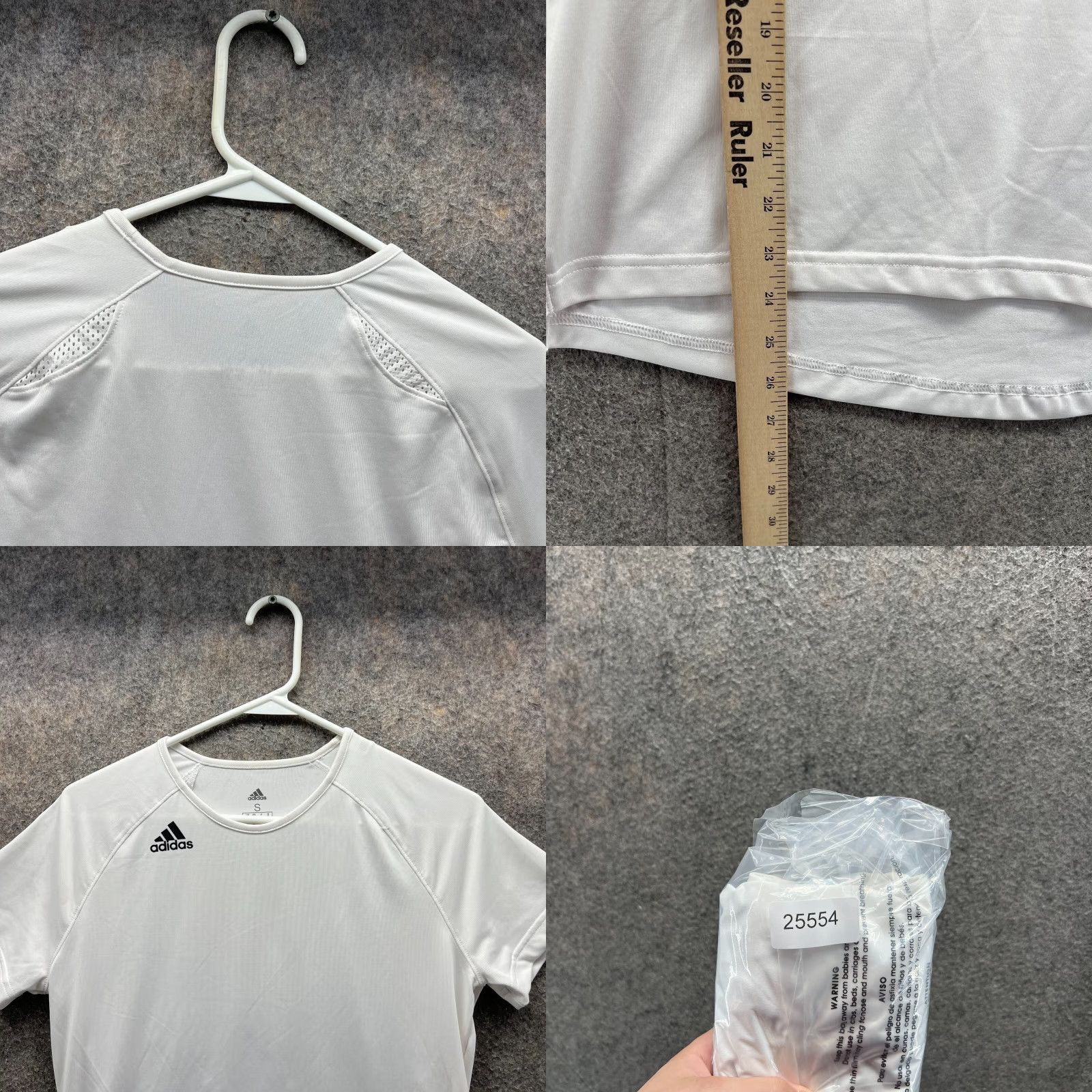 Adidas Adidas Shirt Women Small Jersey T-Shirt White Short Sleeve Round Neck Pullover Regular Size S Sports Gym Trefoil Vintage No Size S / US 4 / IT 40 - 8 Thumbnail