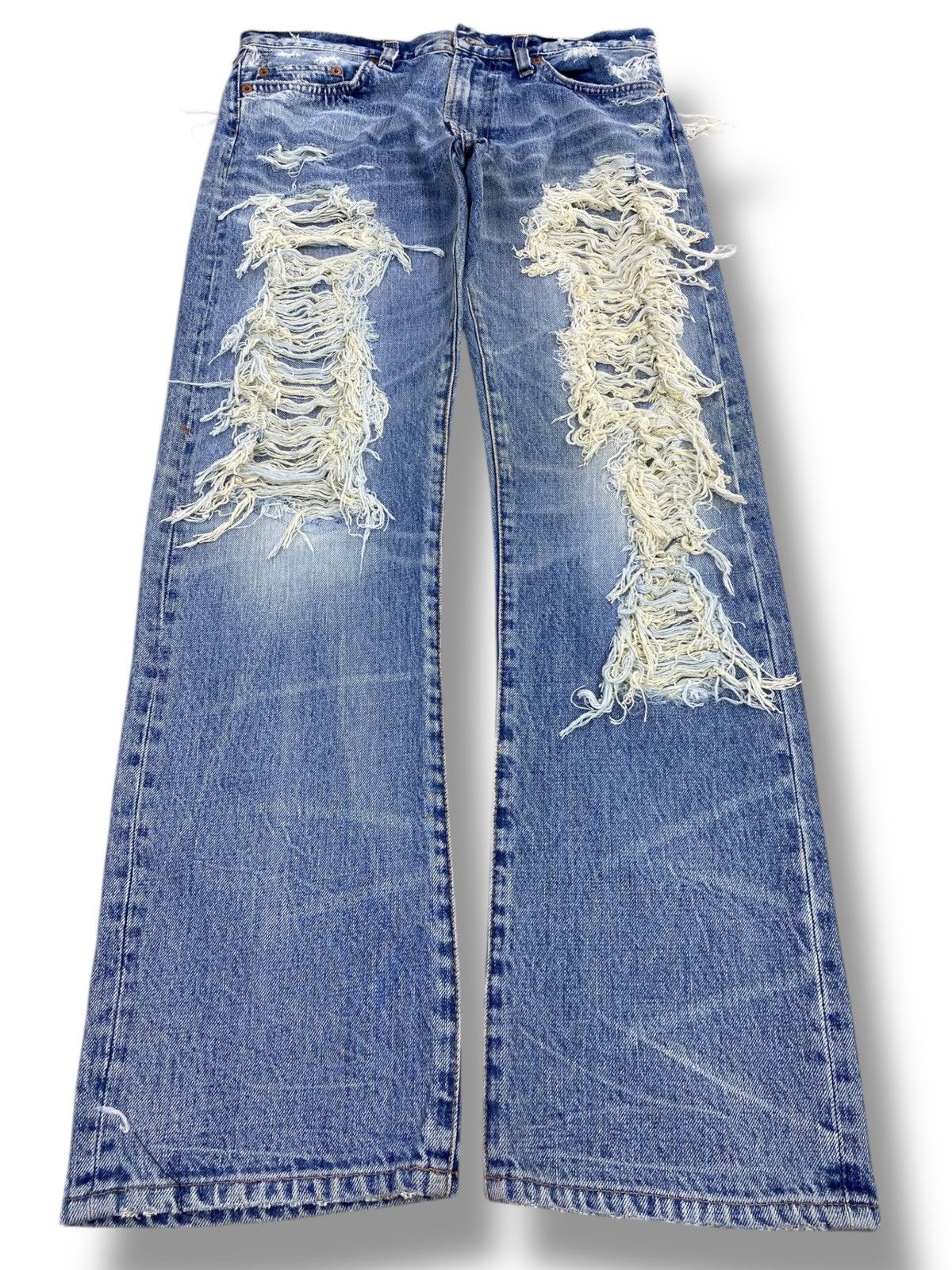 Japanese Brand Japanese Brand Ripped Distressed Straight Leg Style Size US 32 / EU 48 - 1 Thumbnail