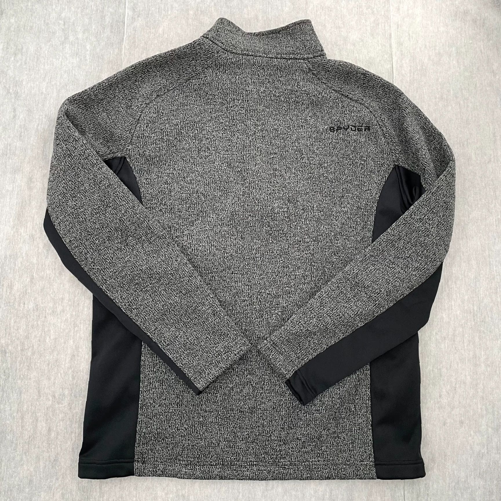 Spyder Spyder Jacket Adult Extra Large Black Gray 1/4 Zip Pullover Fleece Logo Mens XL Size US XL / EU 56 / 4 - 2 Thumbnail