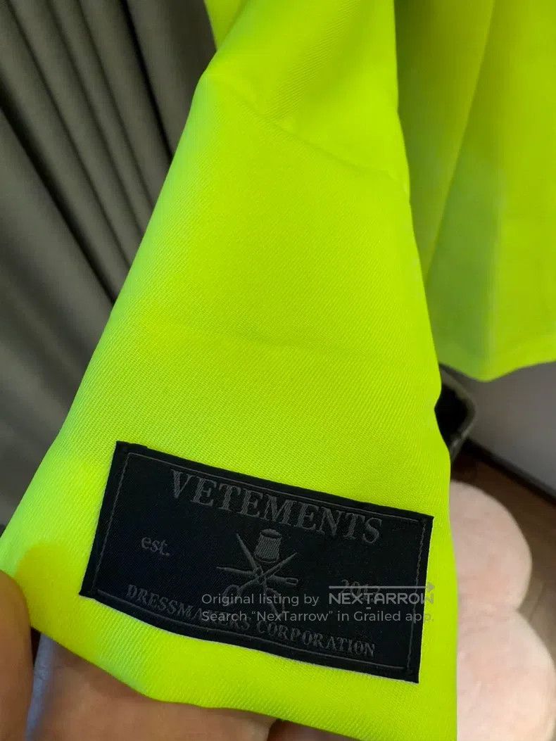 Vetements Vetements Neon Yellow Women's Blazer Size XS / US 0-2 / IT 36-38 - 4 Thumbnail