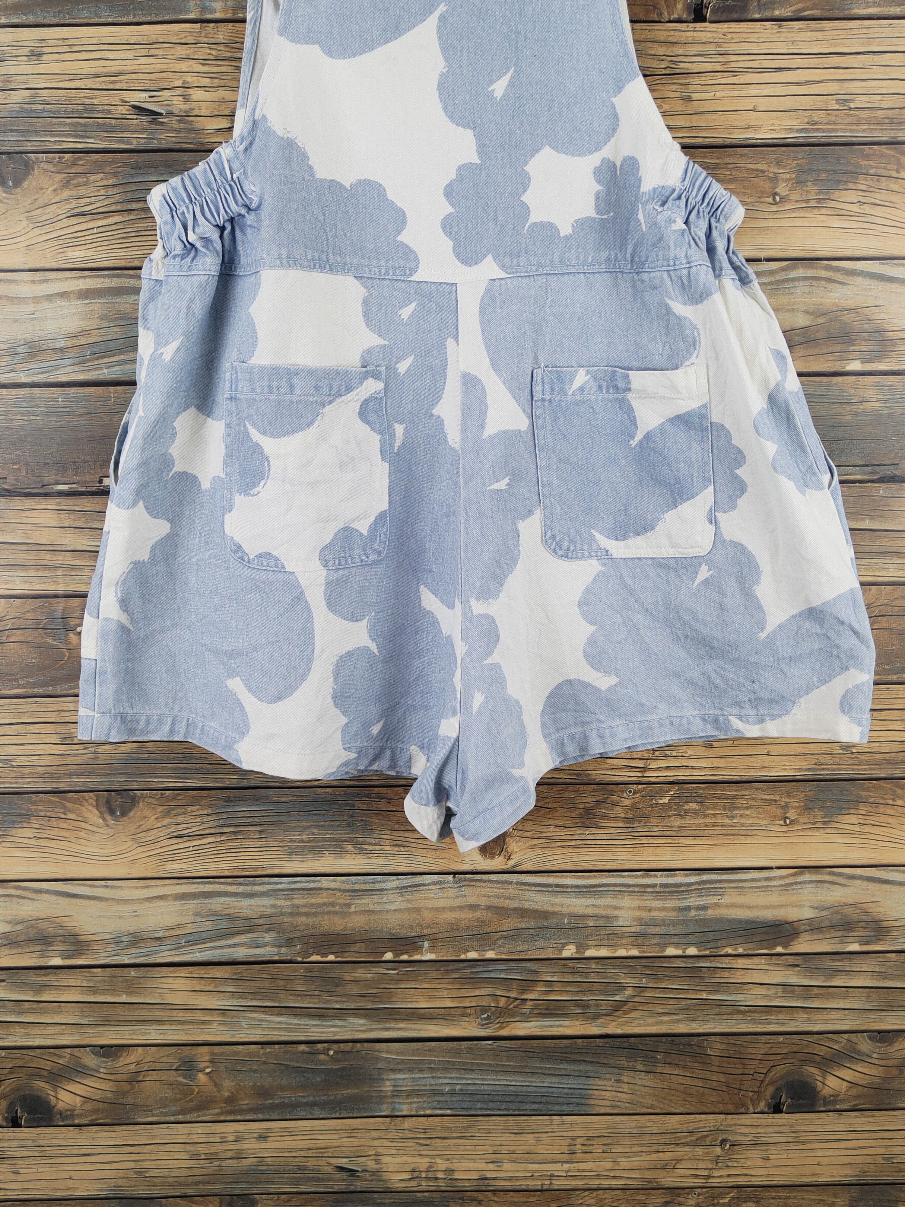 Other South Agsard Blue White Denim Shortall Jumpsuits Size 36" / US 14 / IT 50 - 10 Thumbnail