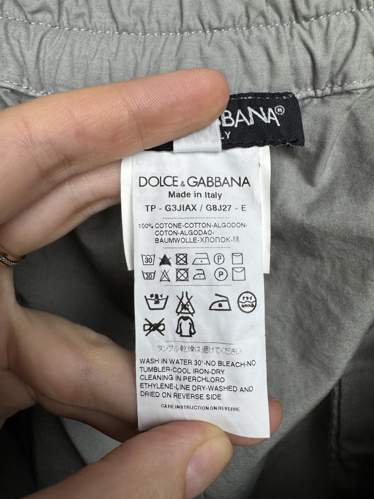 Dolce & Gabbana Dolce & Gabbana Grey Lightweight Drawstring Chino pants Size US 36 / EU 52 - 9 Thumbnail