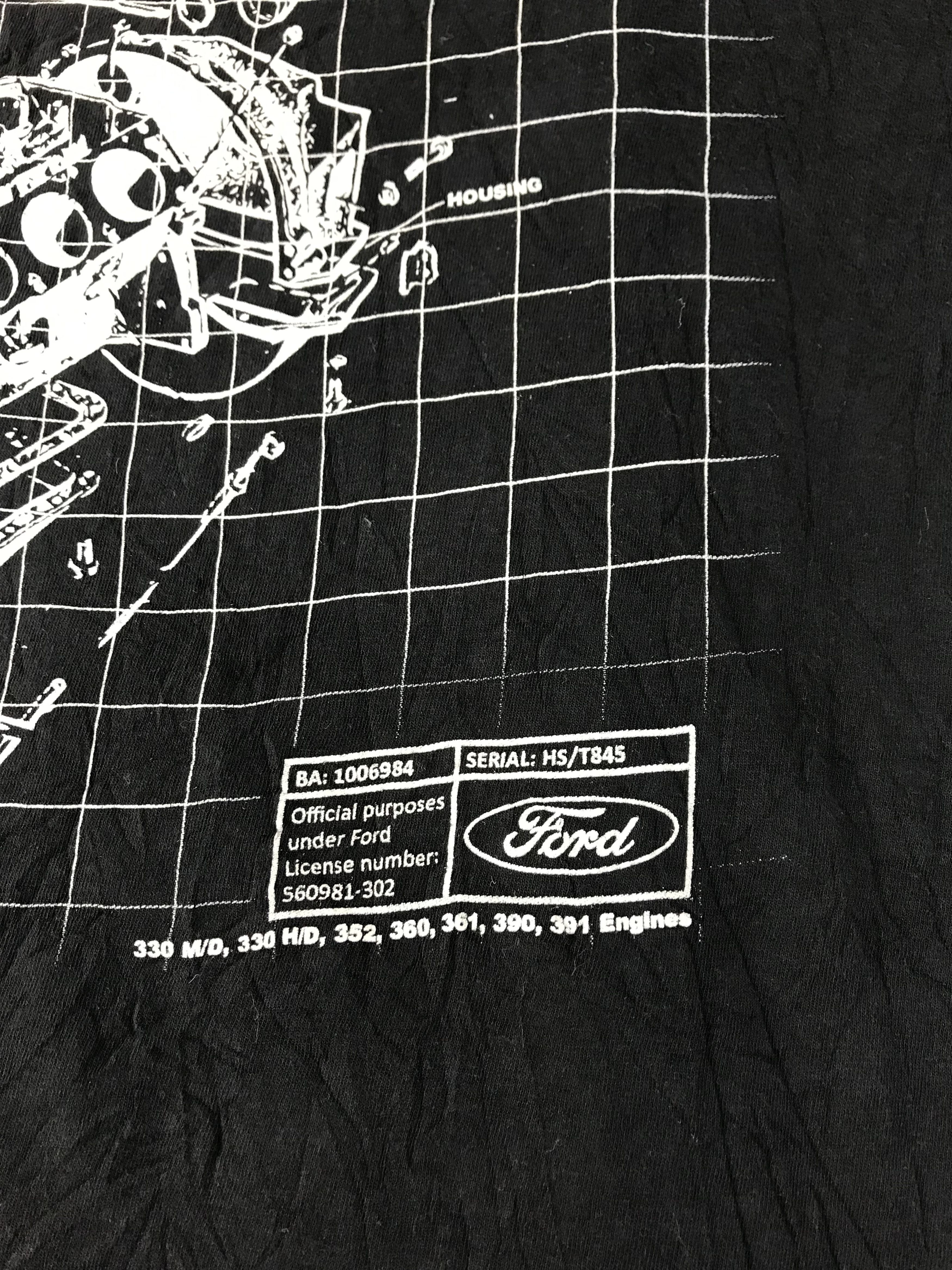 Ford Ford Component Engine Part Automotive Blueprint Diagram Tee Size US L / EU 52-54 / 3 - 5 Thumbnail