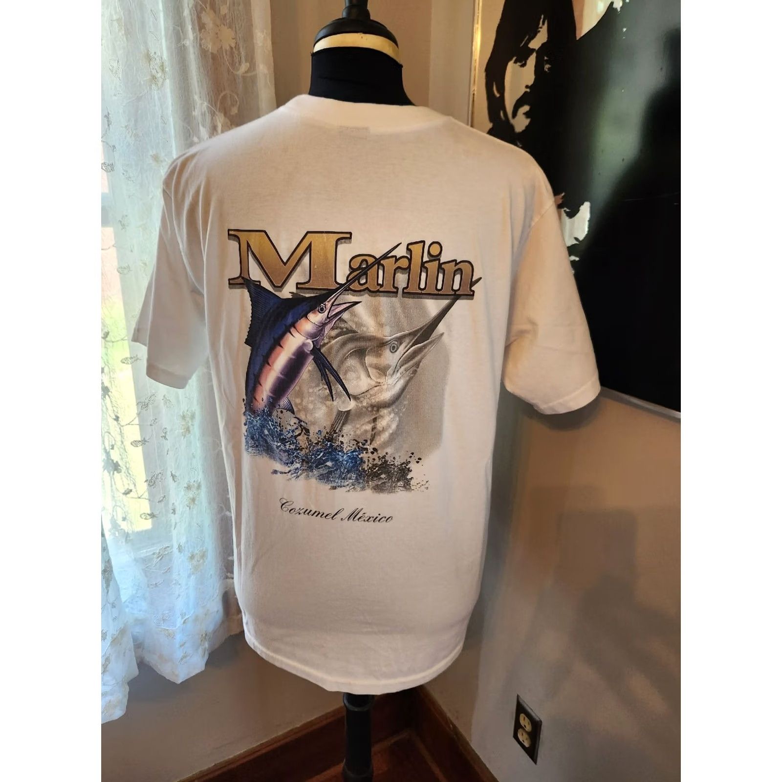 Doublet VINTAGE Dolphins Marlin Cozumel Mexico Whitt Double Sided T Shirt XXL XL? Size US XL / EU 56 / 4 - 3 Thumbnail