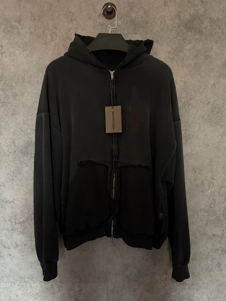 Balenciaga Tape logo zip hoodie jacket
