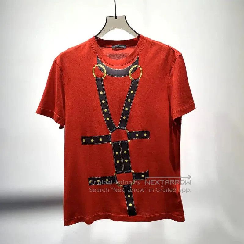 Versace Versace Red Cotton Men's T-Shirt . Size US M / EU 48-50 / 2 - 1 Thumbnail
