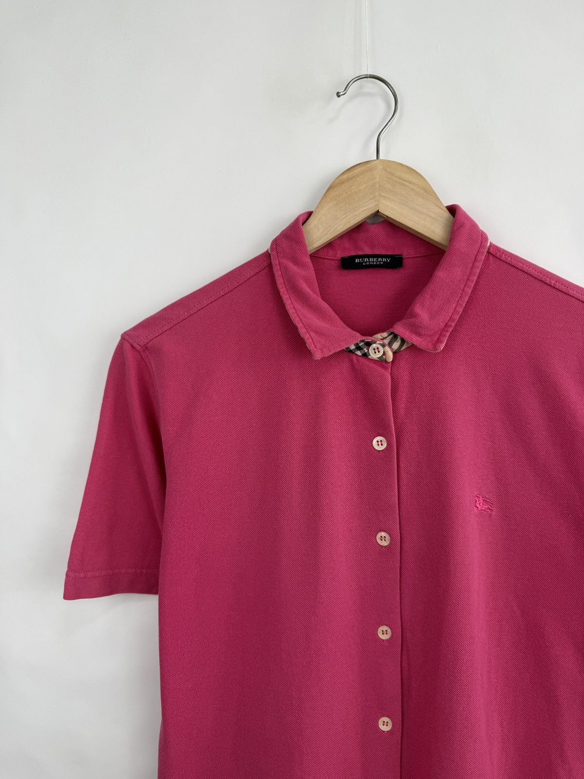 Burberry 🇬🇧 Burberry London Nova Check Polo Shirt Y2K Rare Retro Size S / US 4 / IT 40 - 2 Thumbnail