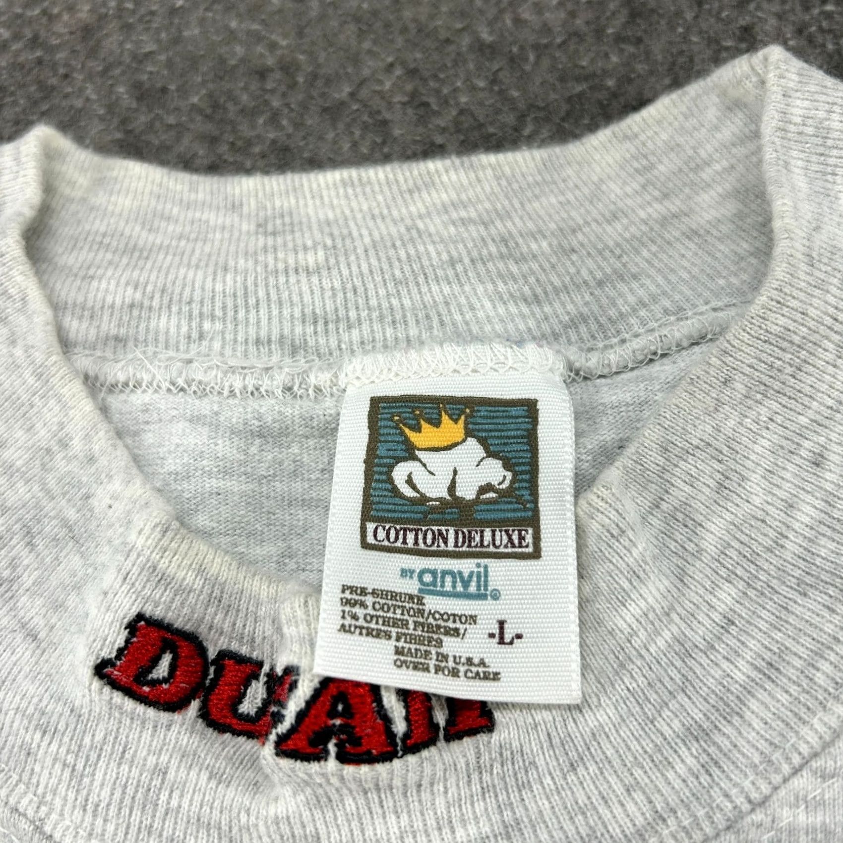 Anvil VINTAGE Ducati Motorcycles Shirt Mens L Grey Long Sleeve Cotton Mock Neck 90s Size US L / EU 52-54 / 3 - 4 Thumbnail