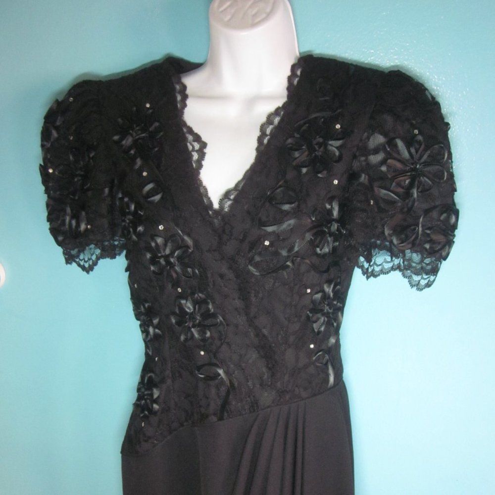 Fay Leslie Fay Evening Dress Size 4 Vintage 80's Size XS / US 0-2 / IT 36-38 - 12 Thumbnail
