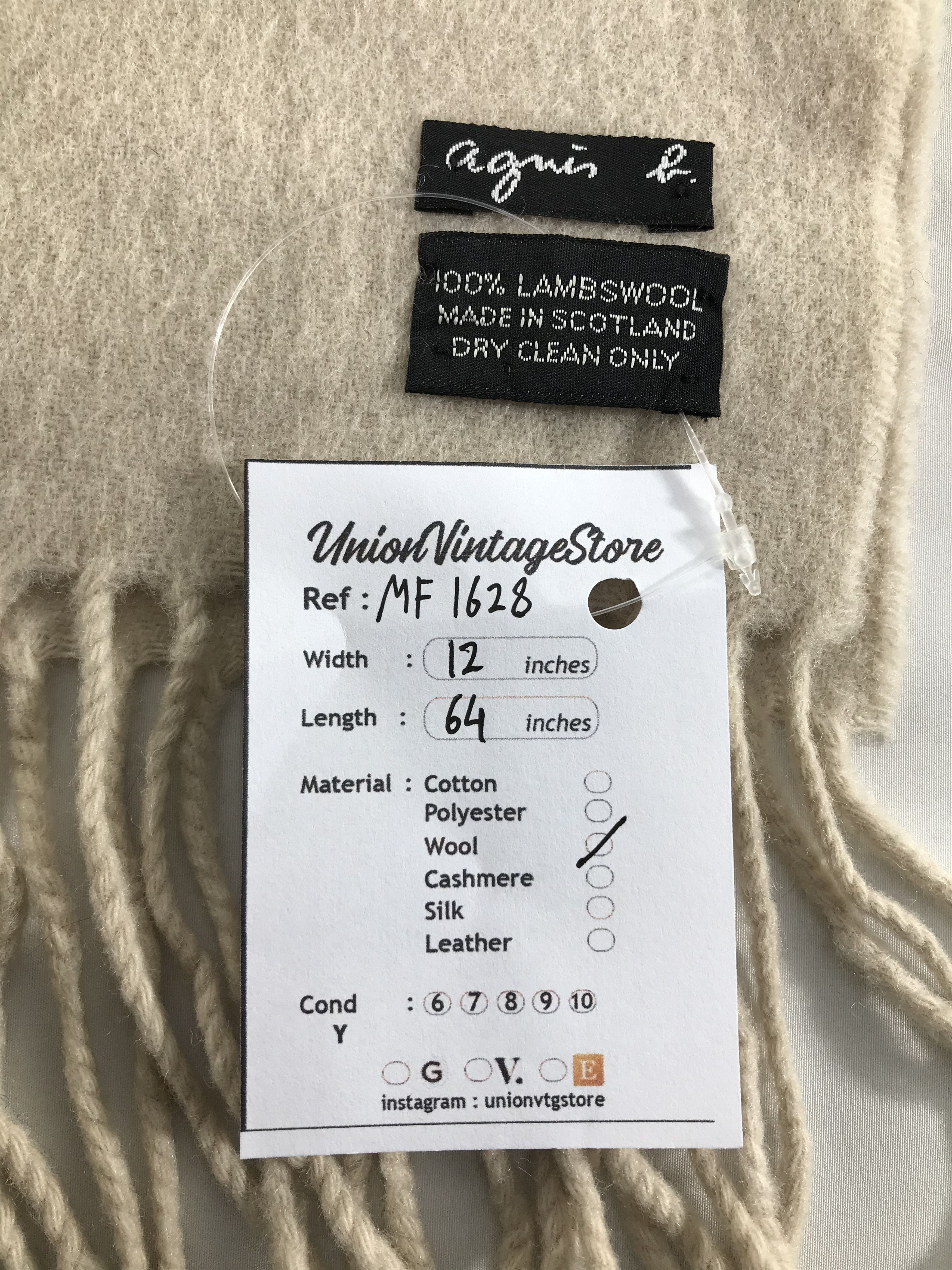 agnes b. Vintage Agnes B Scarf/Muffler/Neckwear MF1628 Size ONE SIZE - 6 Thumbnail