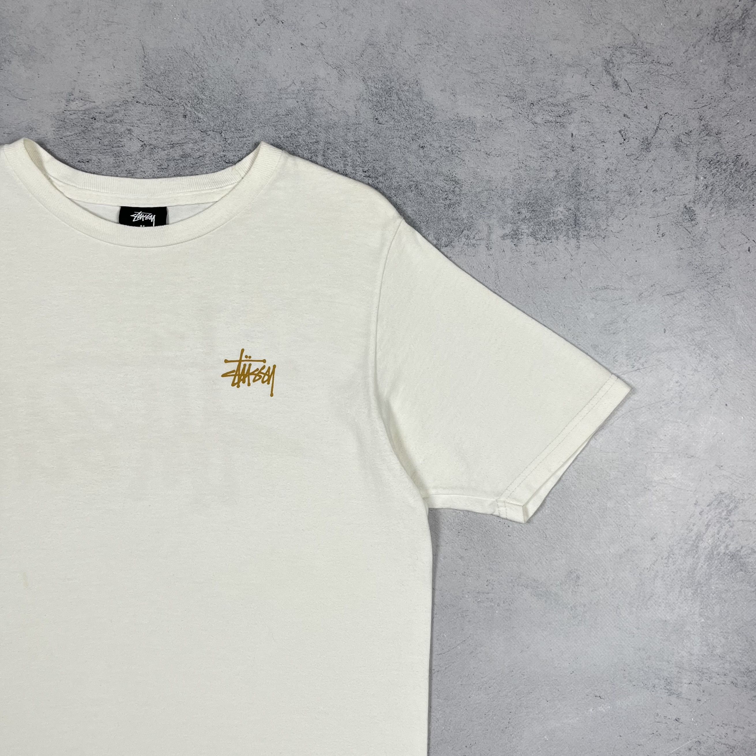 Stussy Vintage Stussy Graffiti Gold Y2K Big Logo T Shirt 00’s Size US S / EU 44-46 / 1 - 16 Thumbnail