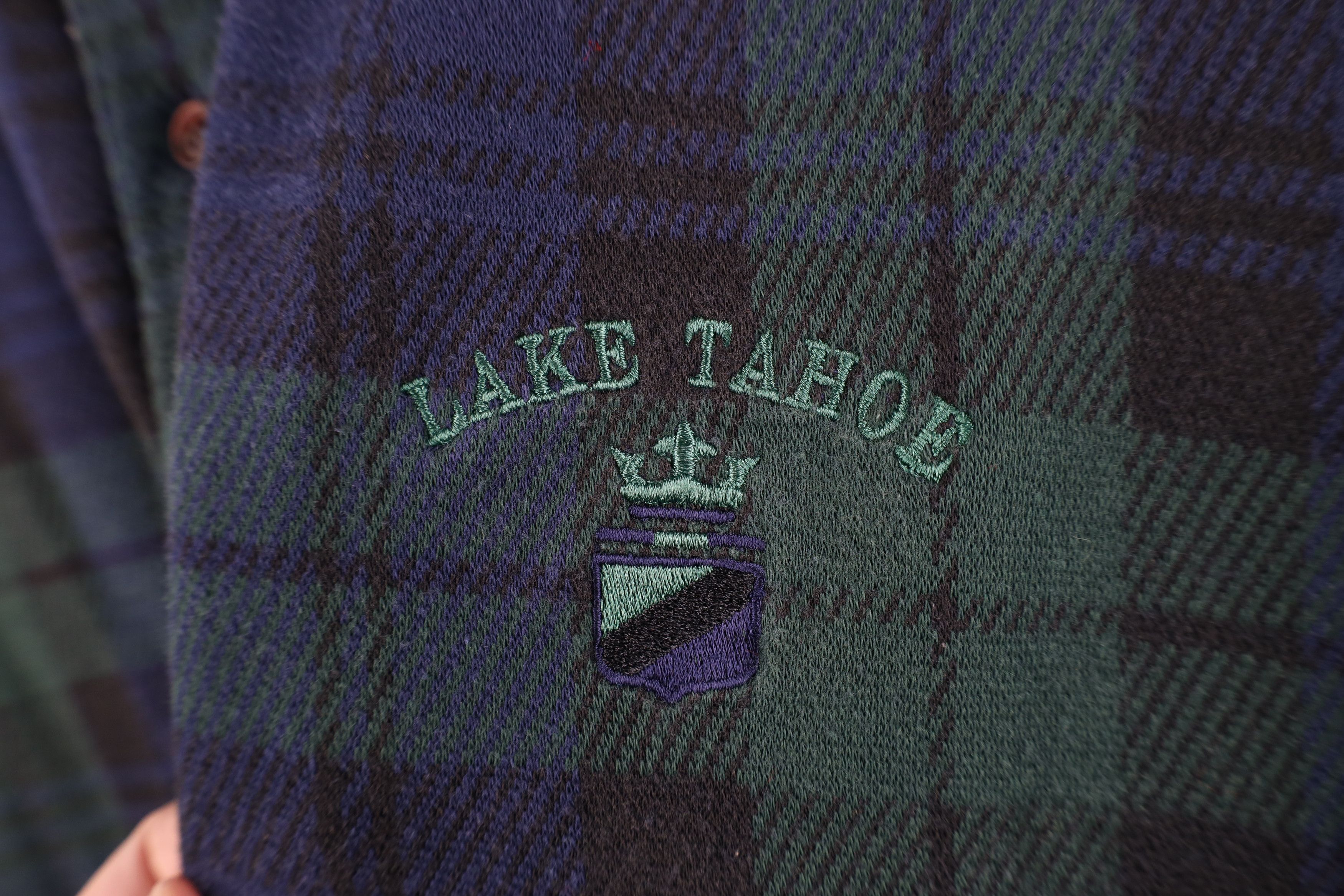 Vintage Vintage 90s Streetwear Knit Lake Tahoe Golf Polo Shirt Plaid Size US XL / EU 56 / 4 - 4 Thumbnail