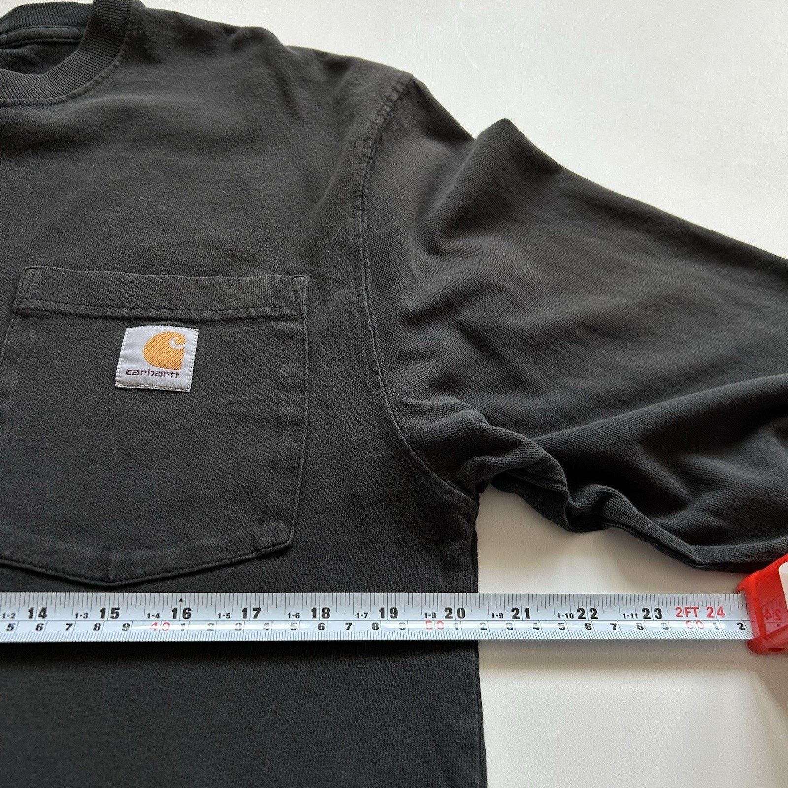 Carhartt Carhartt Long Sleeve Pocket T Shirt Small Faded Black Rare Size US S / EU 44-46 / 1 - 7 Thumbnail