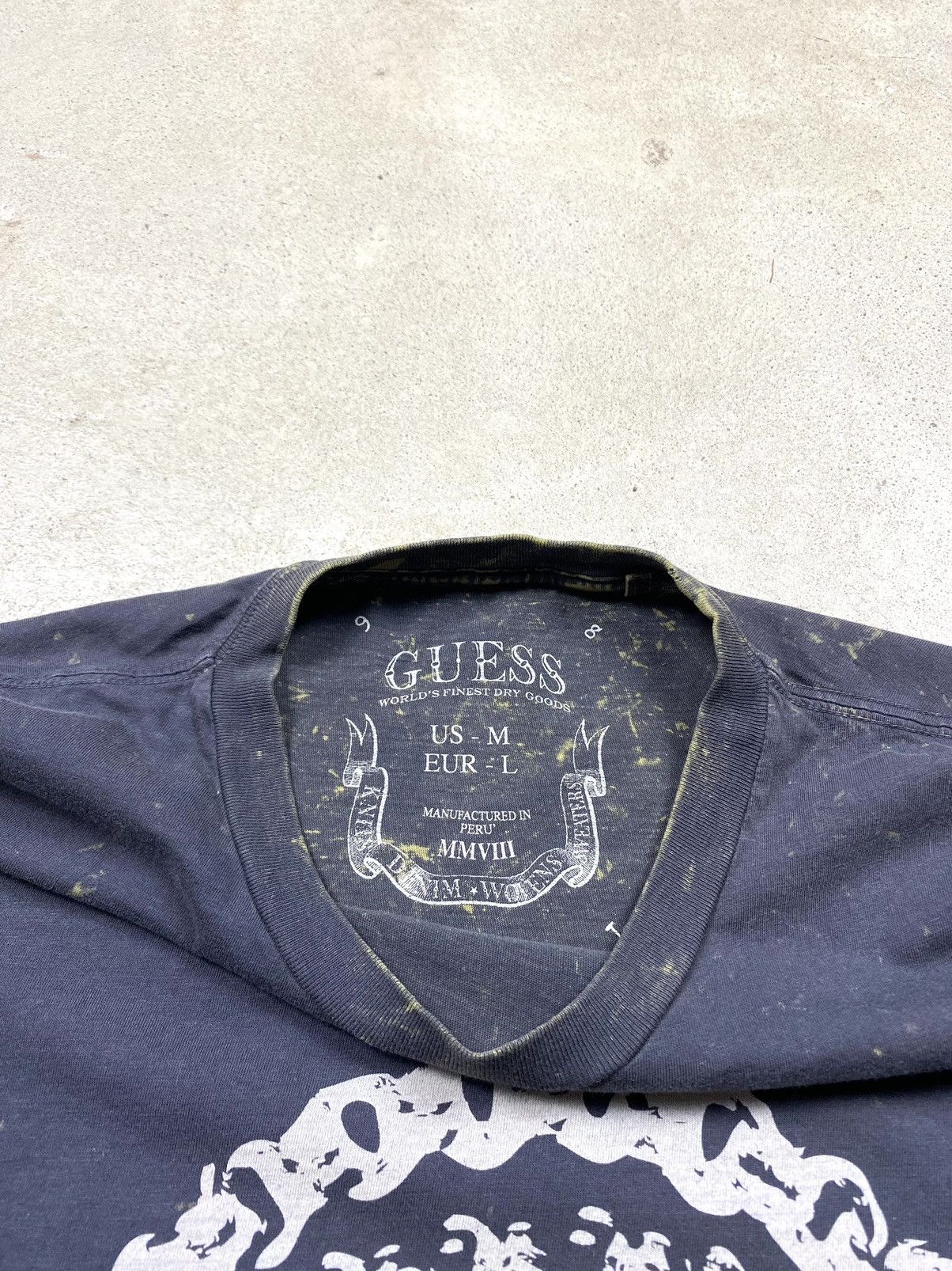Guess Vintage Guess Scull Chain T Shirt Stonewash Y2K Hype Size US M / EU 48-50 / 2 - 8 Thumbnail