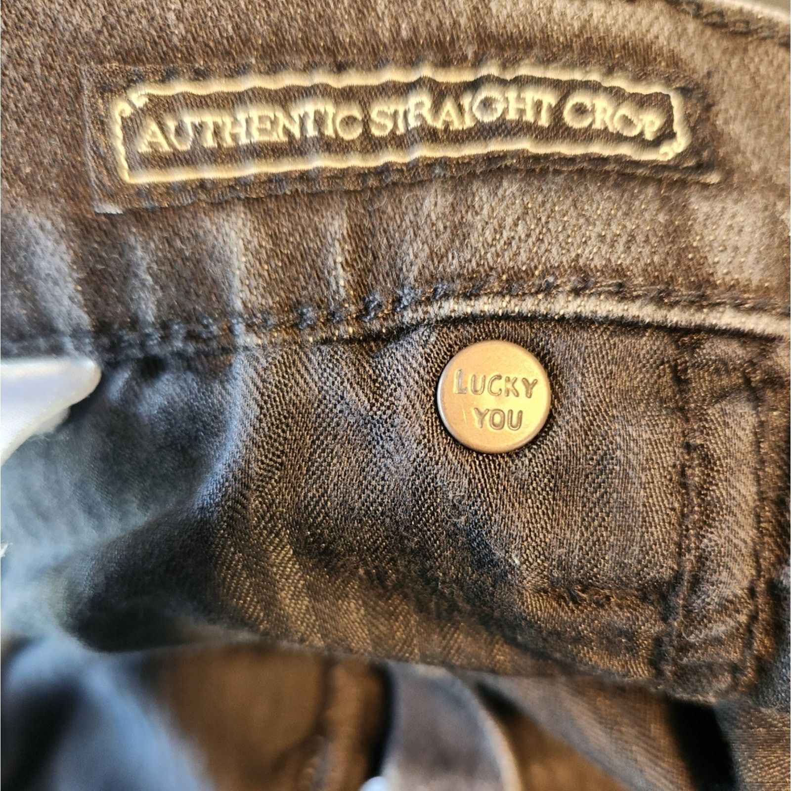 Lucky Brand Lucky Brand Authentic Straight Crop Jeans 12/31 black wash Size 30" / US 8 / IT 44 - 5 Thumbnail
