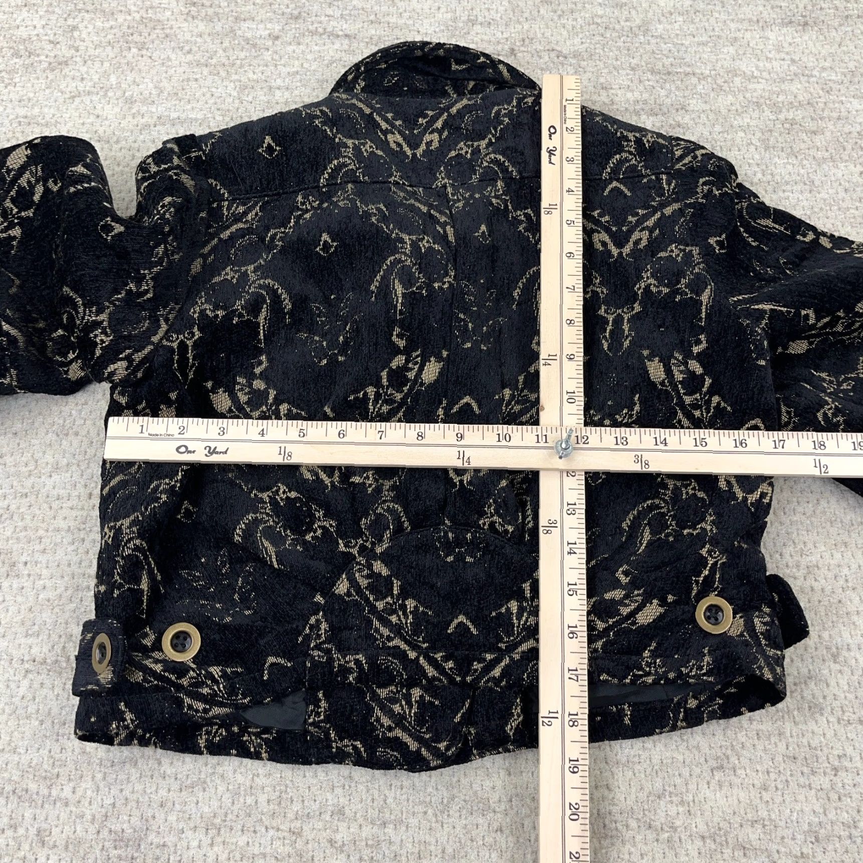 Free People Free People Jacket Tapestry Bomber Size 4 Black Gold Boho Labyrinth Chic Mood: Bohemian Style: Bomber Jacket Women Vintage: No Brand: Free People Size S / US 4 / IT 40 - 7 Thumbnail