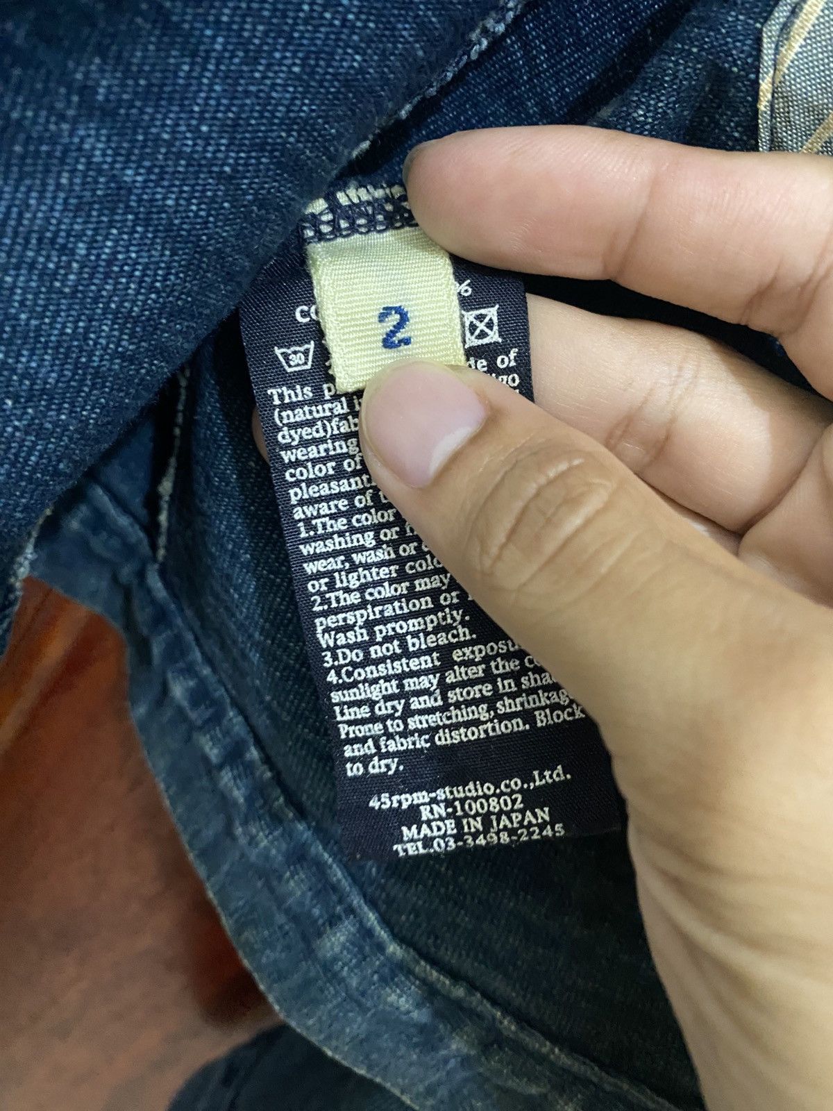 45rpm × Indigo × Japanese Brand 45RPM Indigo Dekoboku Tenjiku Cropped Jacket Size M / US 6-8 / IT 42-44 - 10 Thumbnail