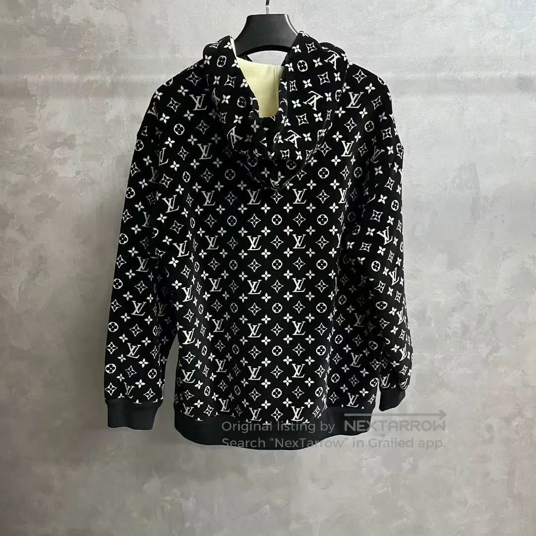 Louis Vuitton Louis Vuitton Black Logo Print Hoodie. Size US XL / EU 56 / 4 - 5 Thumbnail