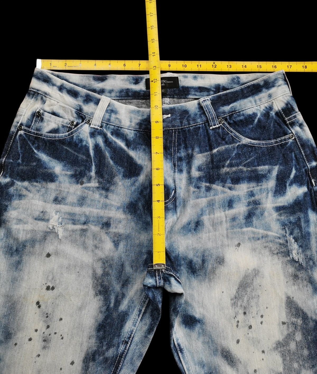 In The Attic In The Attic Acidwash Denim Jeans Size US 33 - 10 Thumbnail