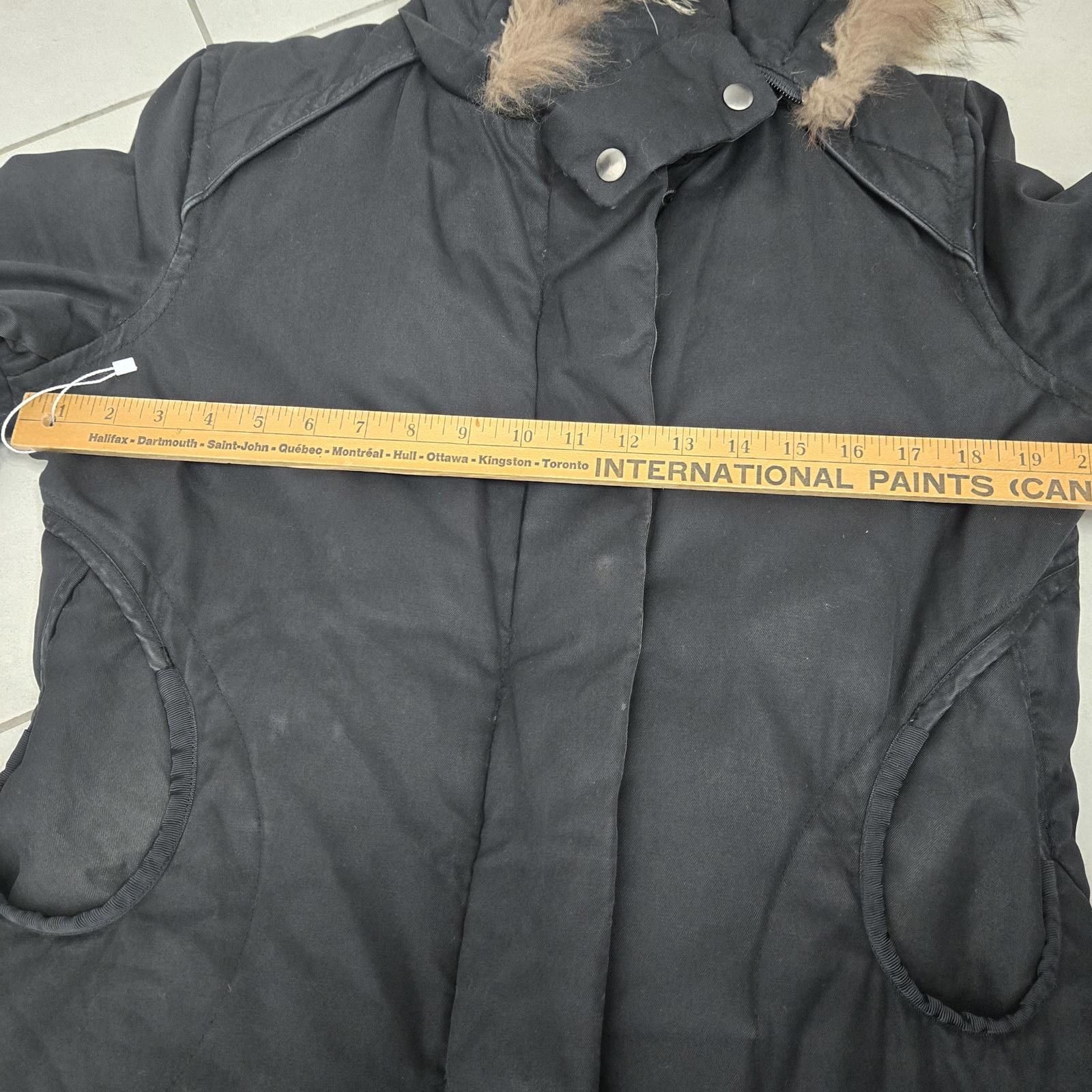Soia & Kyo Soia & Kyo Black Down Long Coat Fur Trim Hood Winter Parka Size L / US 10 / IT 46 - 5 Thumbnail