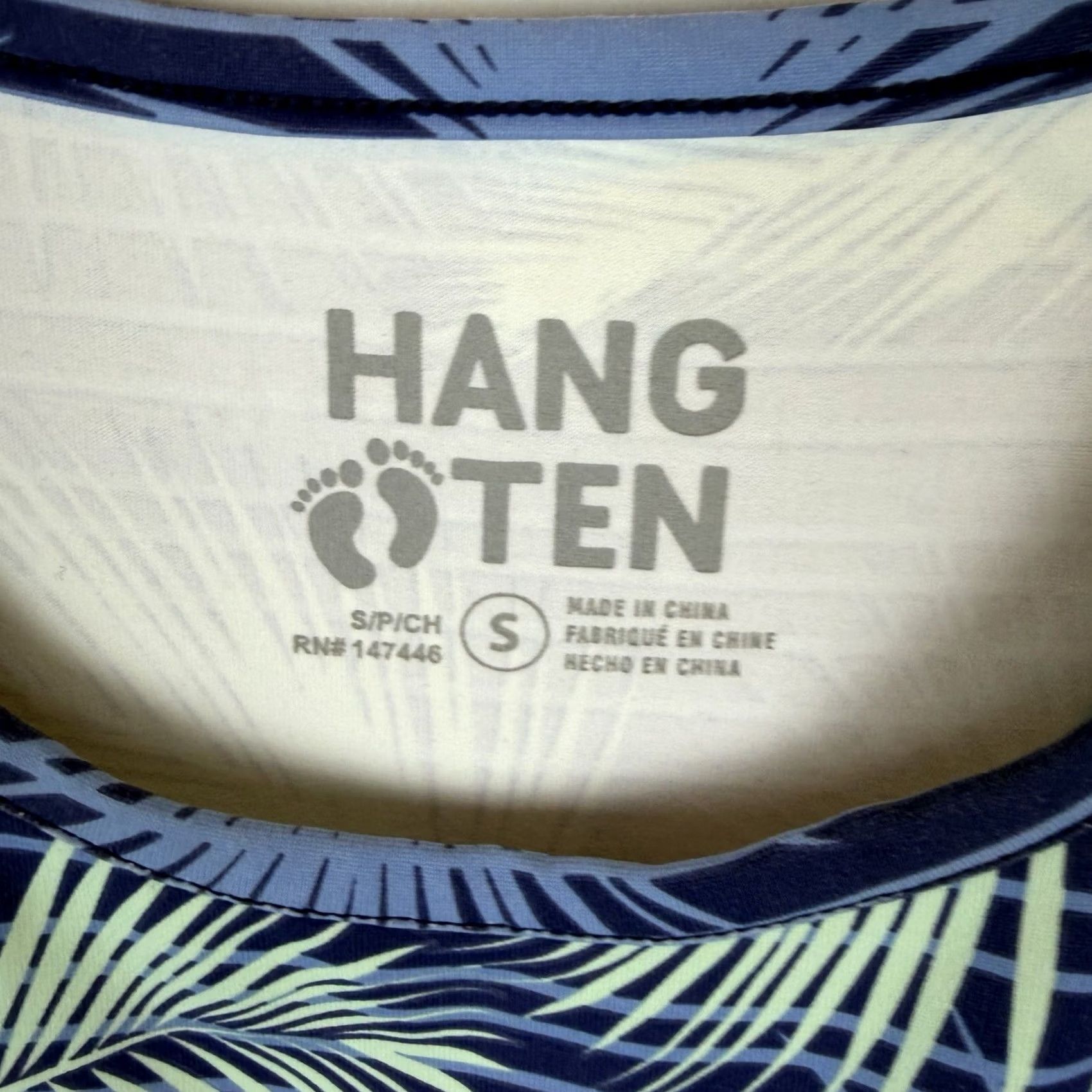 Hang Ten Hang Ten Womens S Rash Guard Long Sleeve Swim Top UV Protection UPF 50+ Blue Beach UV-Protection Long Sleeve Swim Shirt Womens S Size S / US 4 / IT 40 - 3 Thumbnail