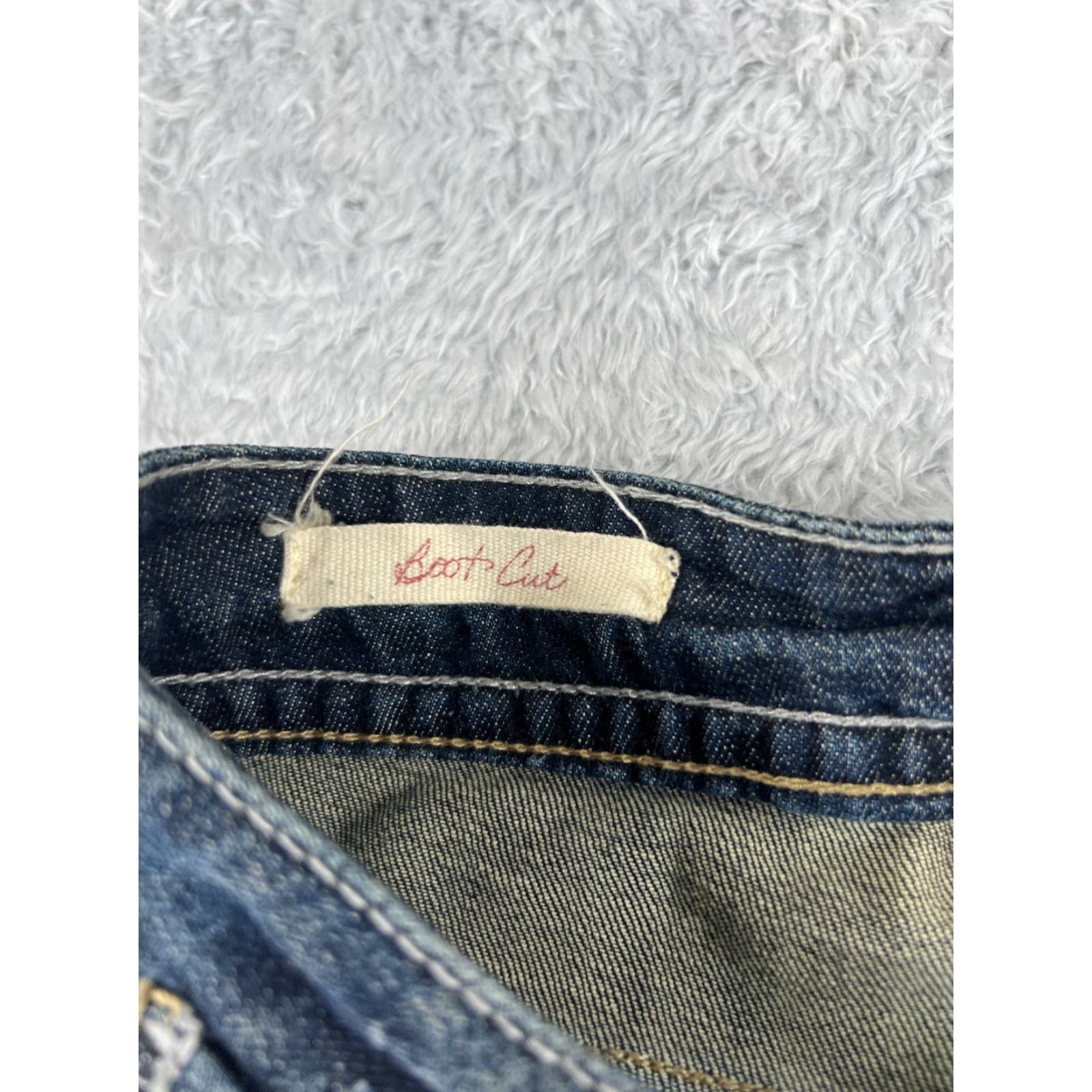 Decree Decree Jeans Womens Denim Bootcut Blue 28x31 5 Pocket Embroidered Regular Waist Cotton Blend Low Rise Zip Size 5 Jeans Mens? Size 27" / US 4 / IT 40 - 7 Thumbnail