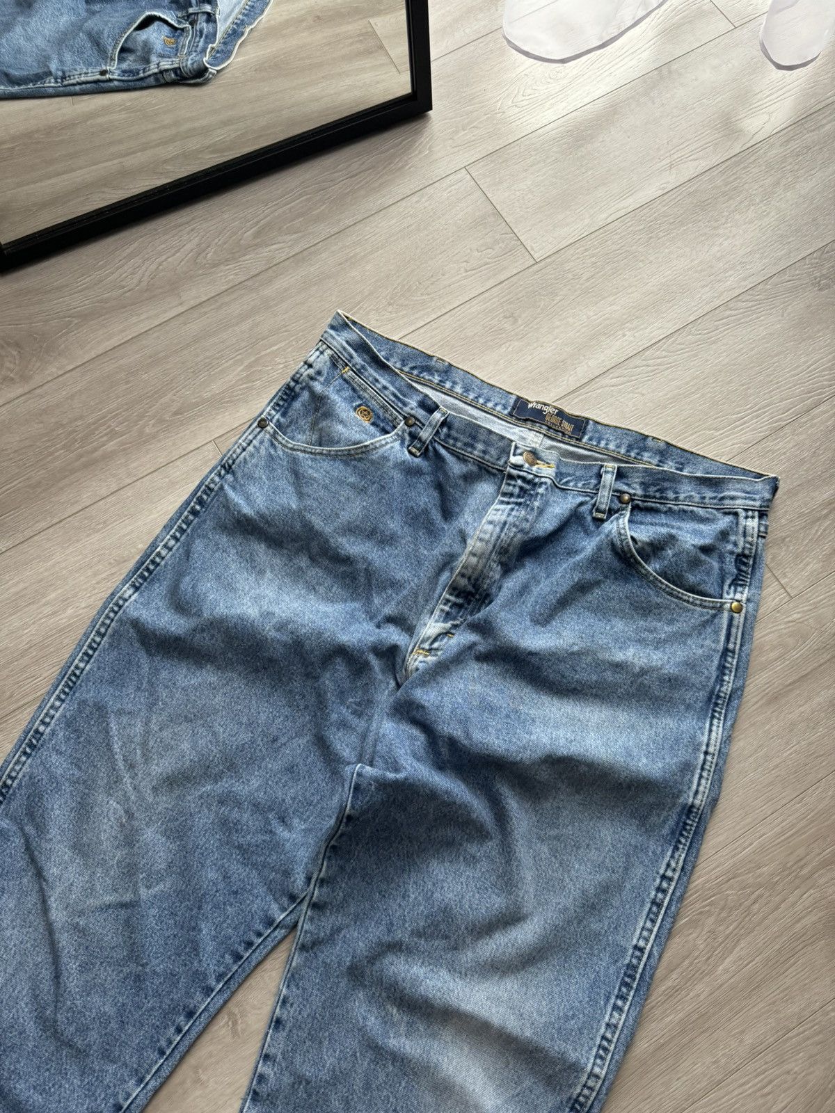 Vintage × Wrangler Crazy Vintage Y2K/2000s Baggy Grunge Skater Denim Jeans Size US 40 / EU 56 - 4 Thumbnail