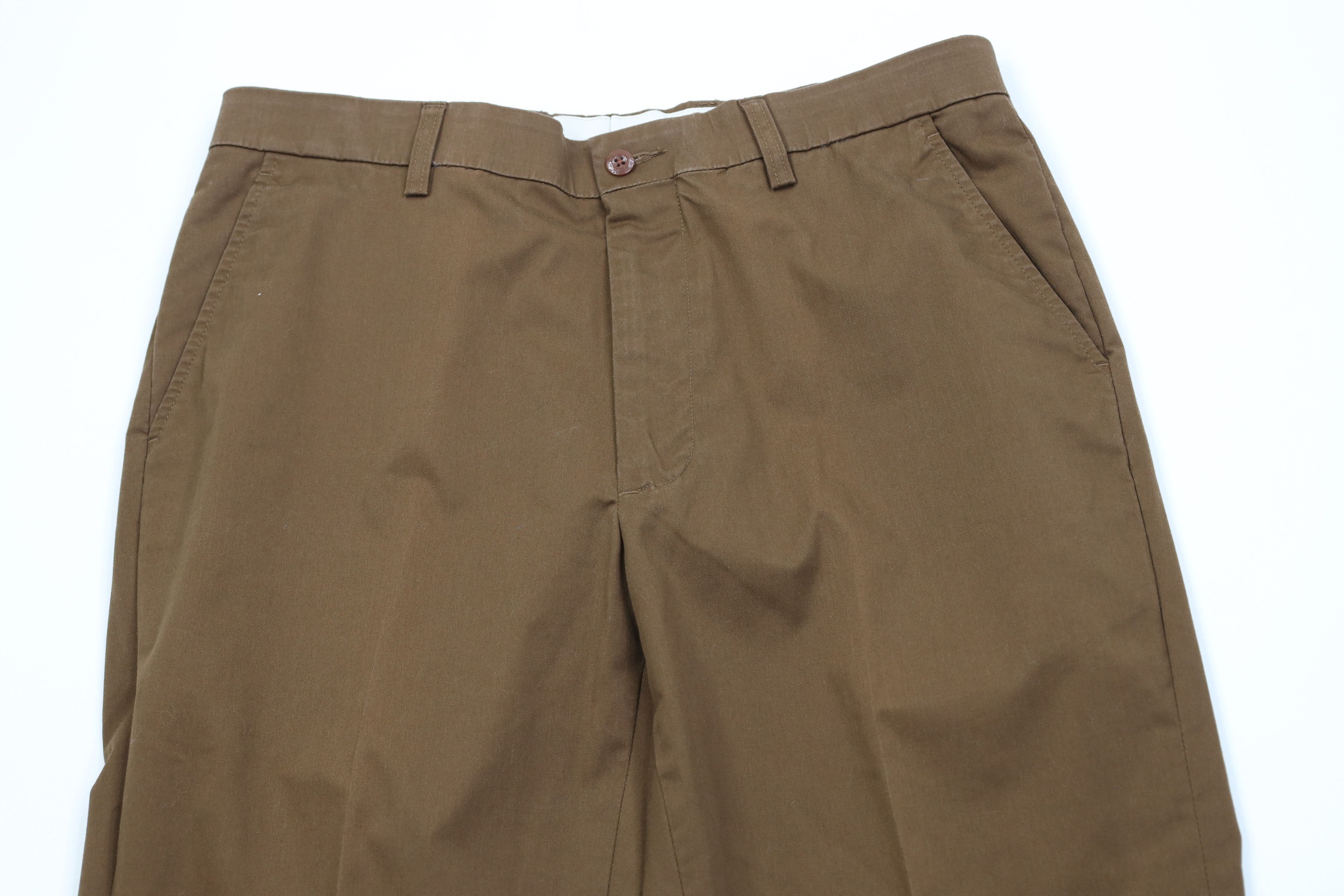 Orvis Vintage 90s Orvis Faded Wide Leg Chino Pants Trousers Brown Size US 34 / EU 50 - 2 Thumbnail