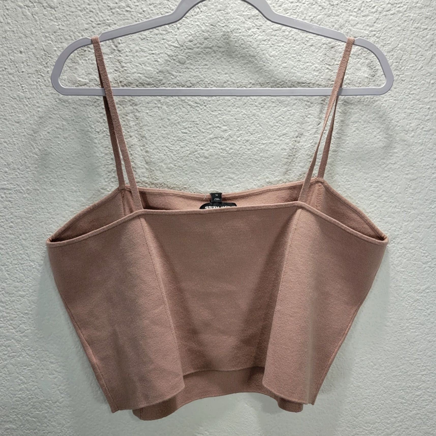 Express Express Tank Top Womens Crop XL Dusty Pink Rayon Polyester Blend Knit New Size XL / US 12-14 / IT 48-50 - 3 Thumbnail