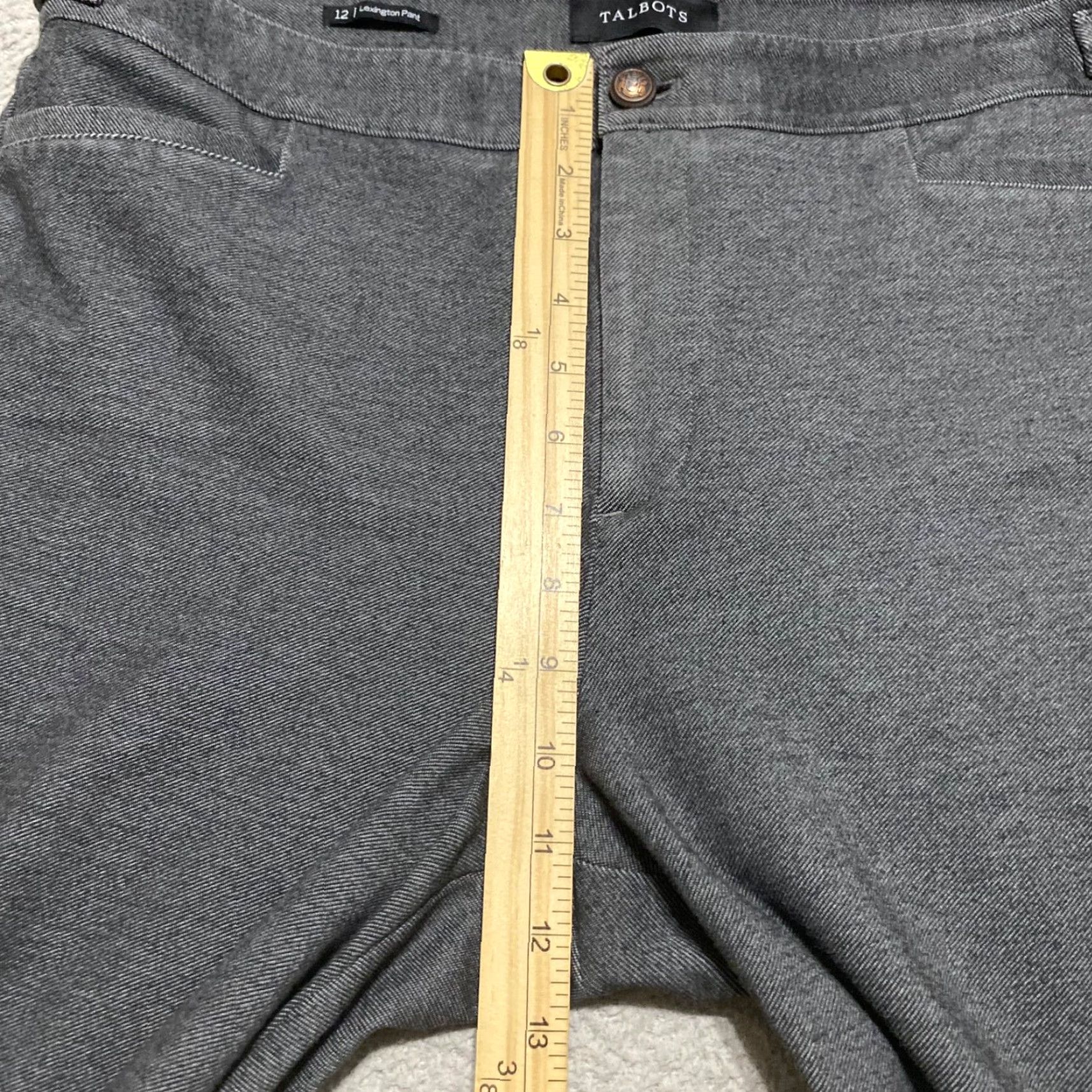 Talbots Talbots Womens Pants 12 Gray Skinny Ankle Stretch Regular 26in Inseam Office Business Casual Fall Spring Summer Winter Pattern Solid 90s Preppy Womens Size 34" / US 12 / IT 48 - 7 Thumbnail
