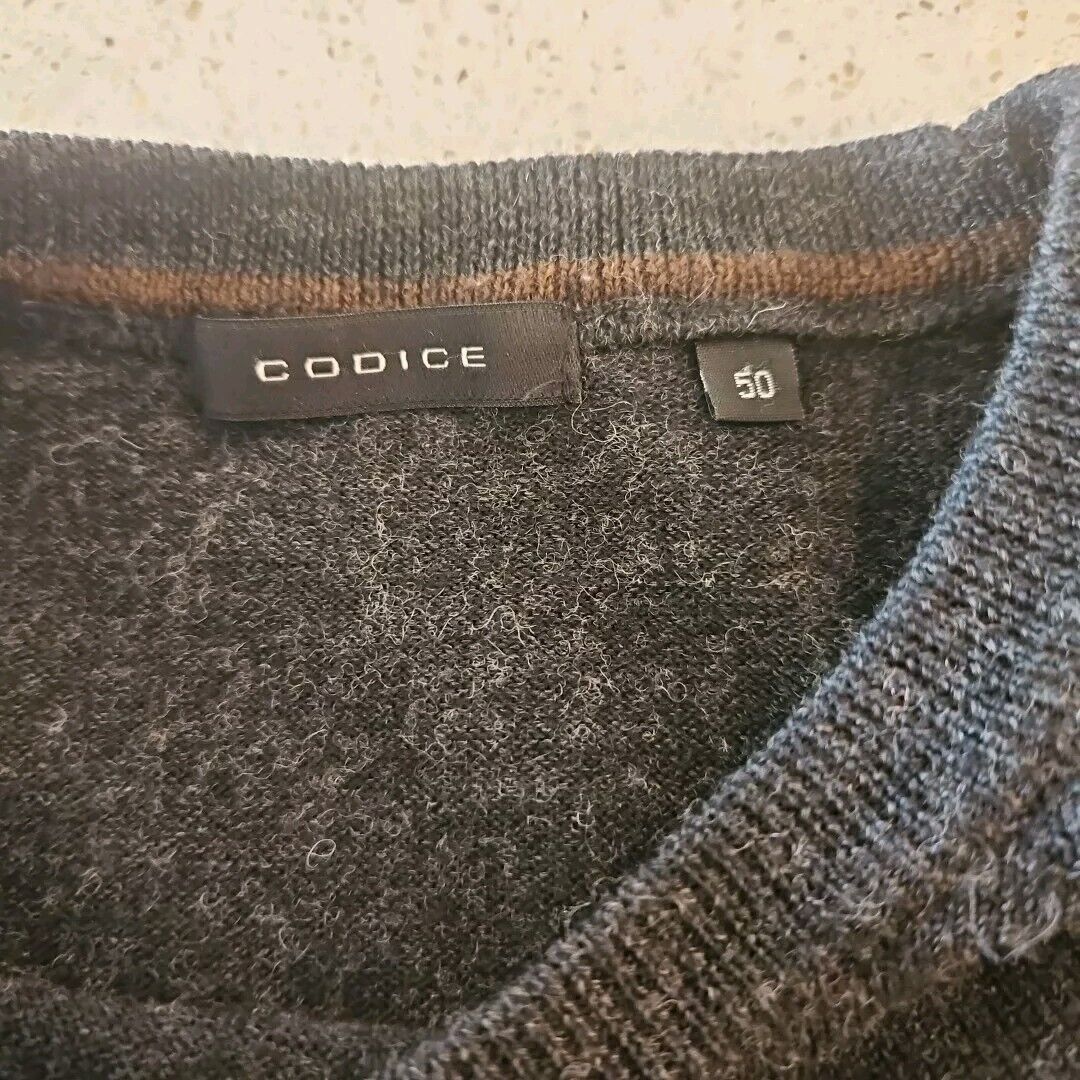 Vintage Codice Ski Sweater Men M EUR 50 Charcoal Merino Wool Blend L Size US M / EU 48-50 / 2 - 6 Thumbnail