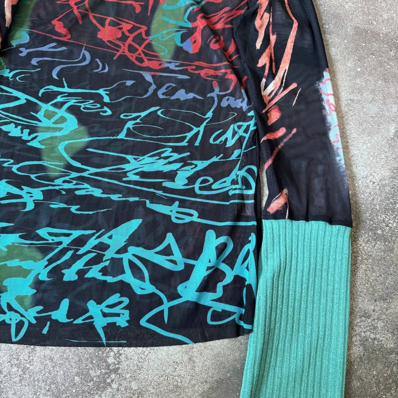 If Six Was Nine × Japanese Brand Amazing Multicolour Mesh Top (Jean Paul Gaultier vibe) Size M / US 6-8 / IT 42-44 - 6 Thumbnail
