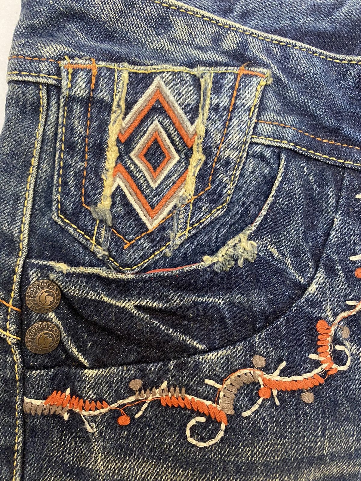 Hysteric Glamour REDPEPPER DENIM BOOTCUT FLARE WITH EMBROIDERY NATIVE DESIGN Size 28" / US 6 / IT 42 - 8 Thumbnail